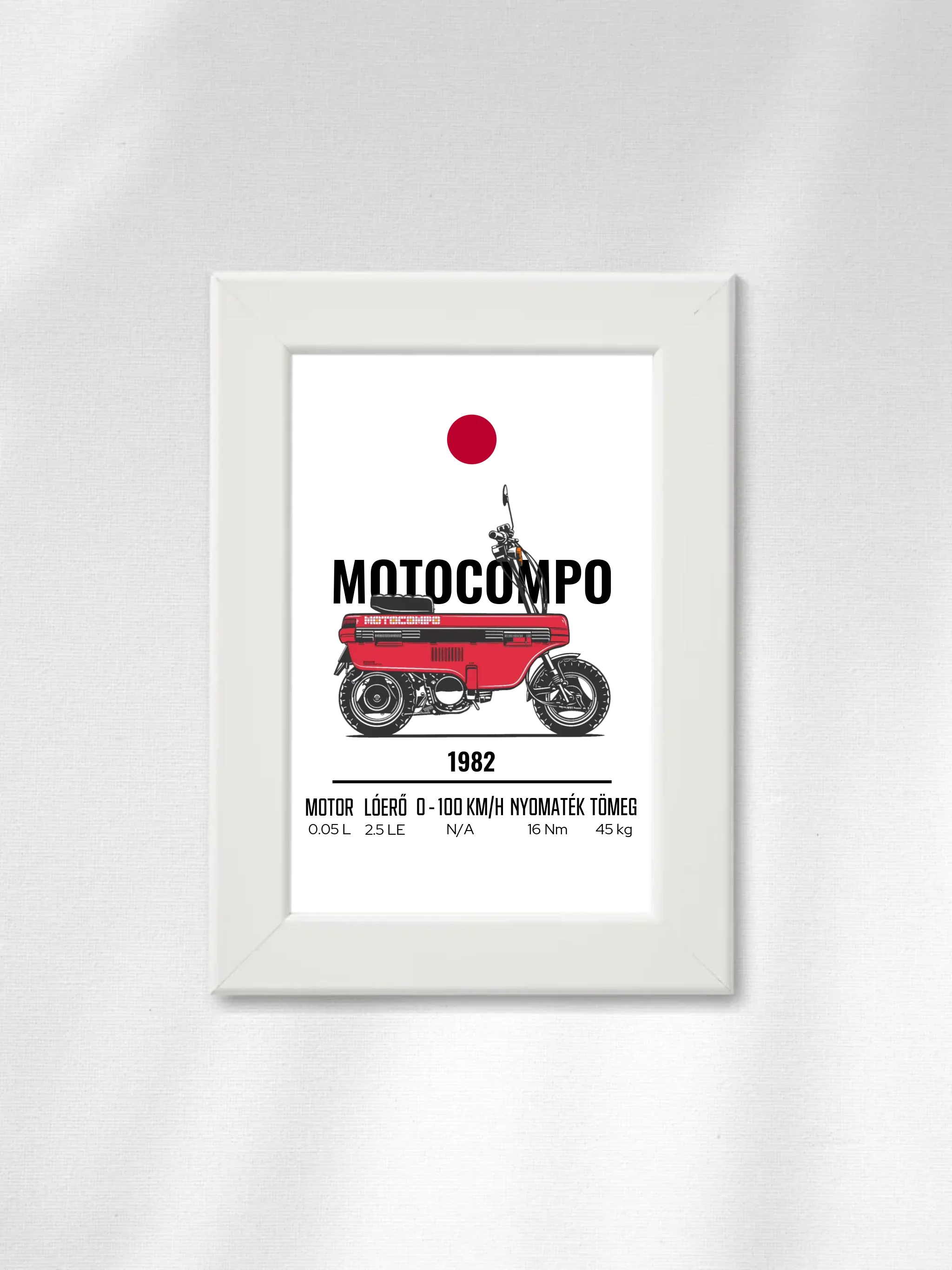 Autó illusztráció - Motocompo 61. - Falikép