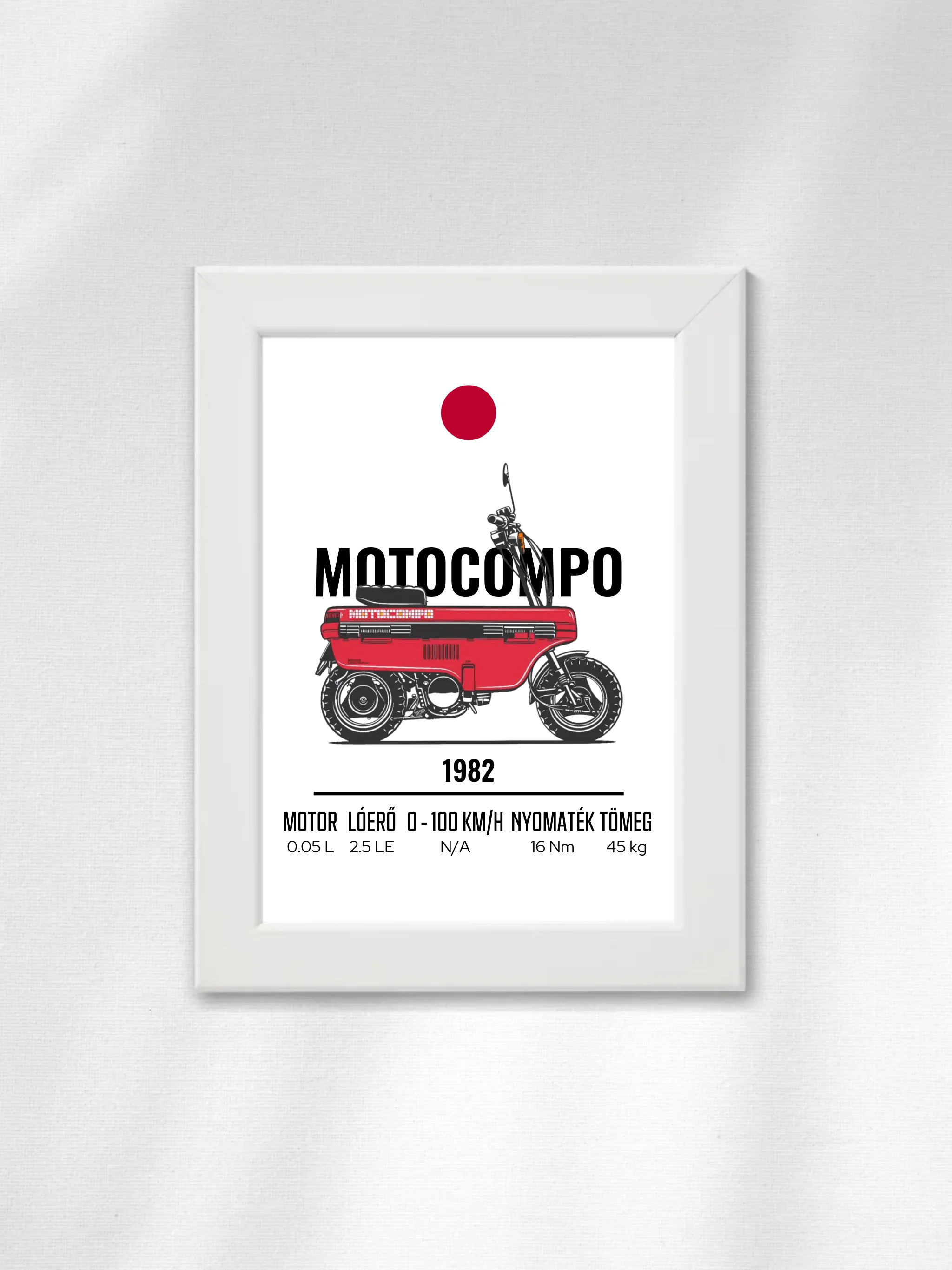 Autó illusztráció - Motocompo 61. - Falikép