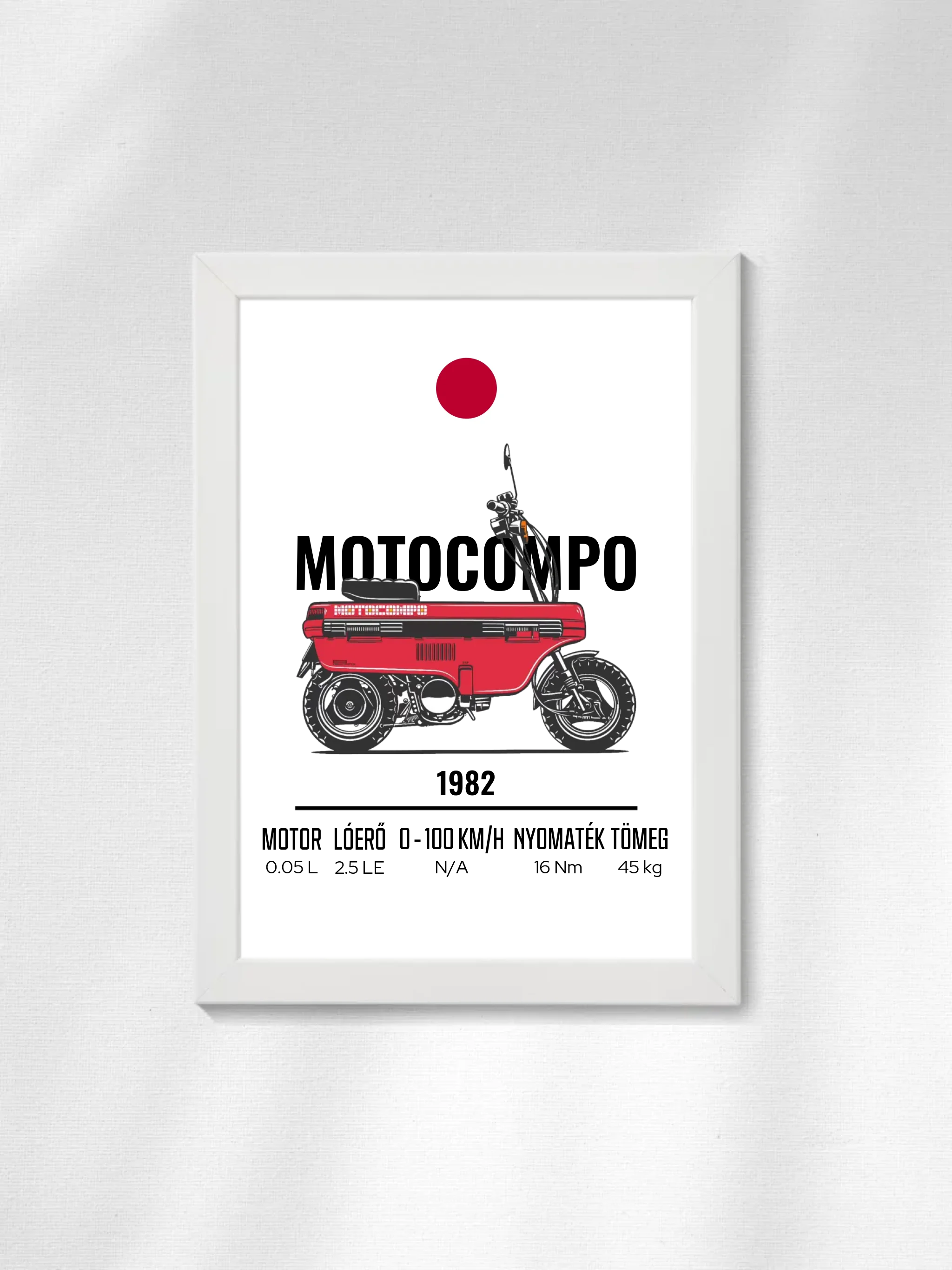 Autó illusztráció - Motocompo 61. - Falikép