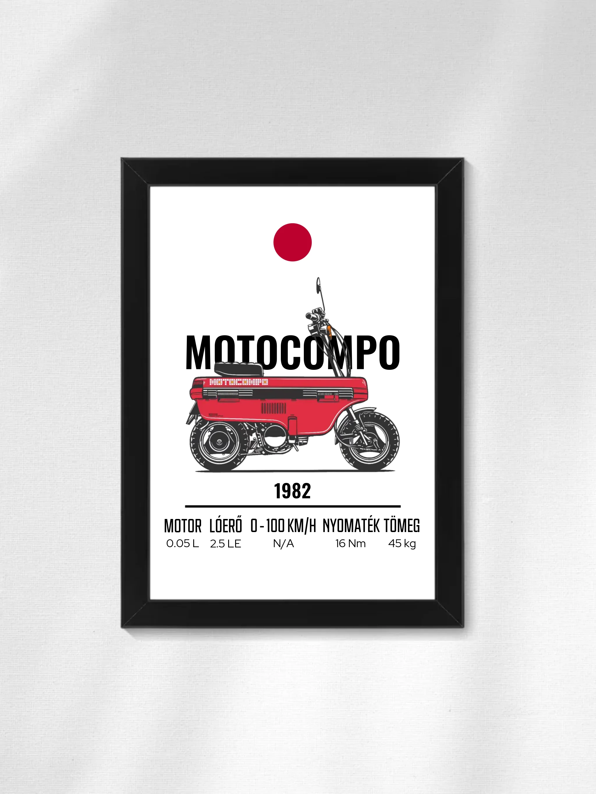 Autó illusztráció - Motocompo 61. - Falikép