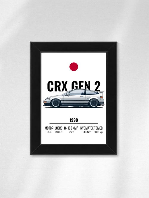 Autó illusztráció - CRX Gen 2 69. - Falikép