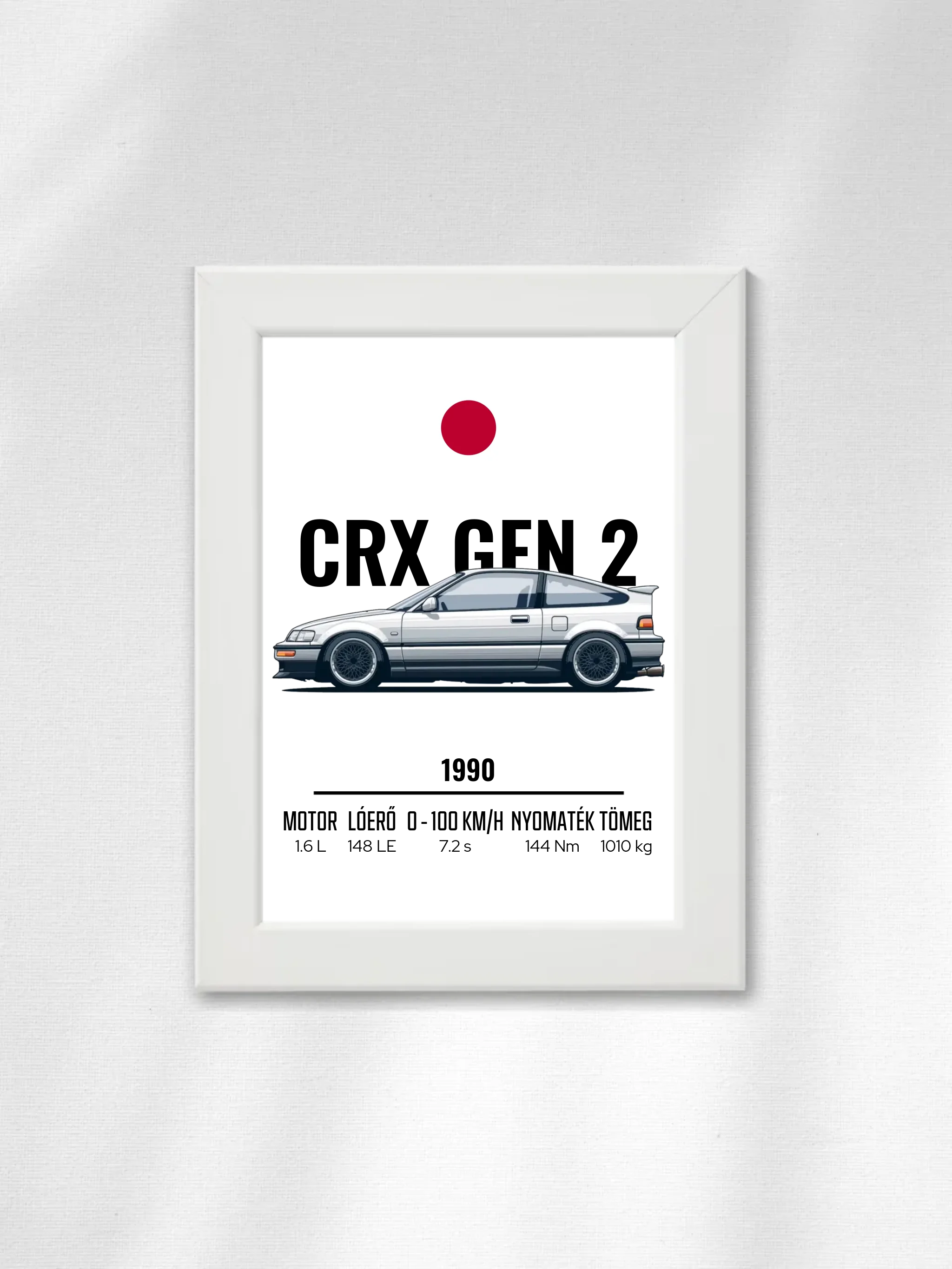 Autó illusztráció - CRX Gen 2 69. - Falikép