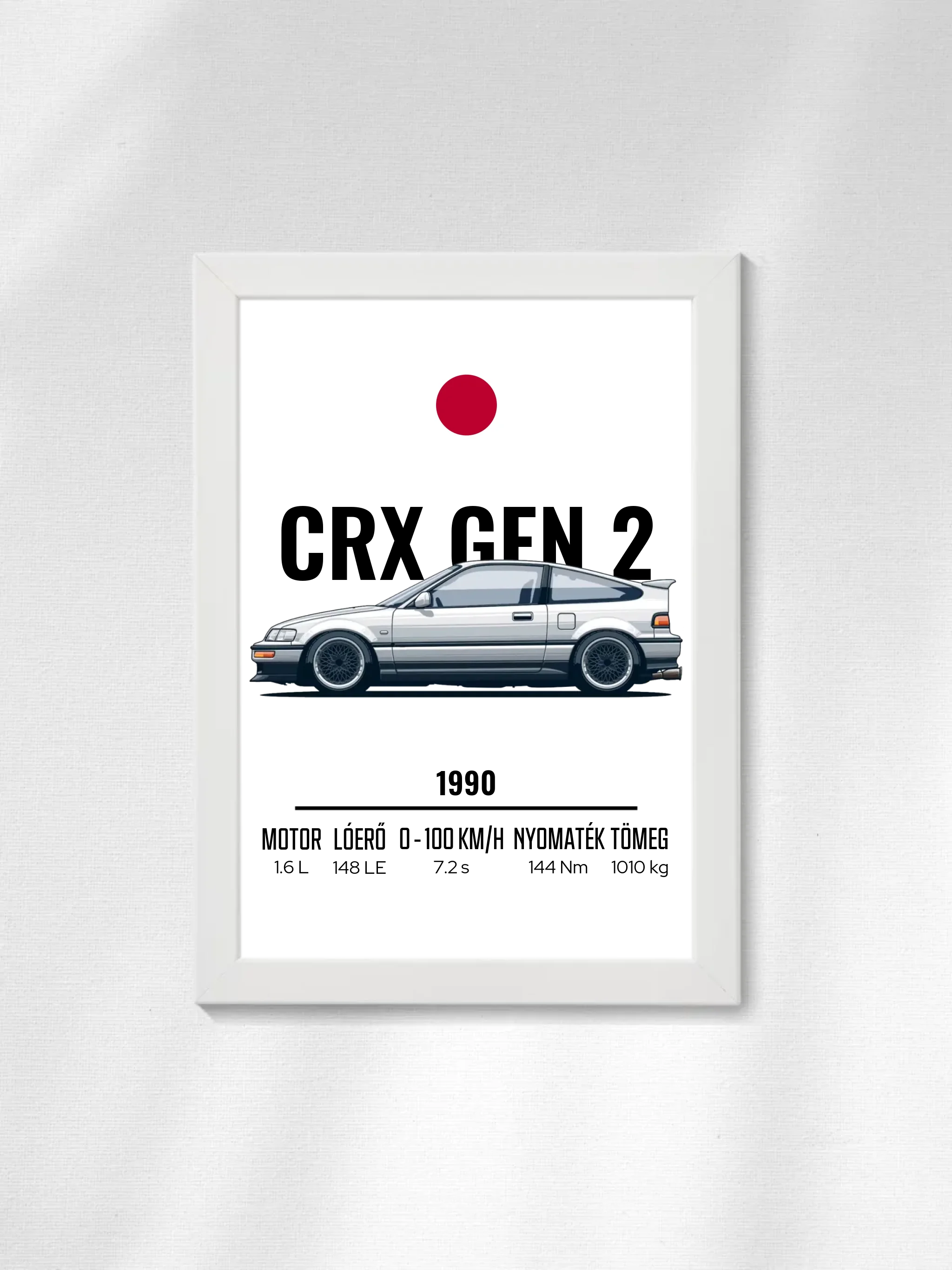 Autó illusztráció - CRX Gen 2 69. - Falikép