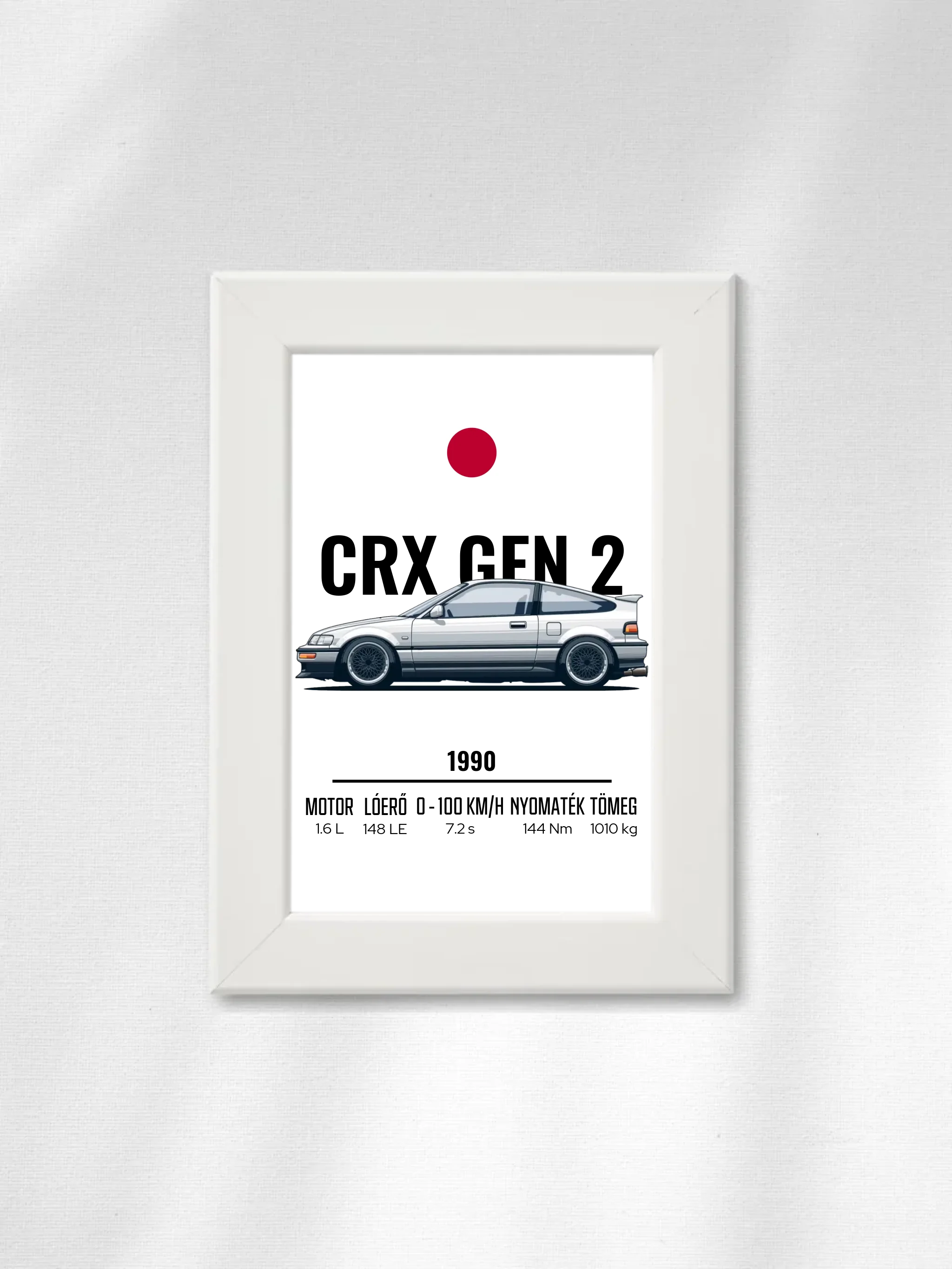 Autó illusztráció - CRX Gen 2 69. - Falikép