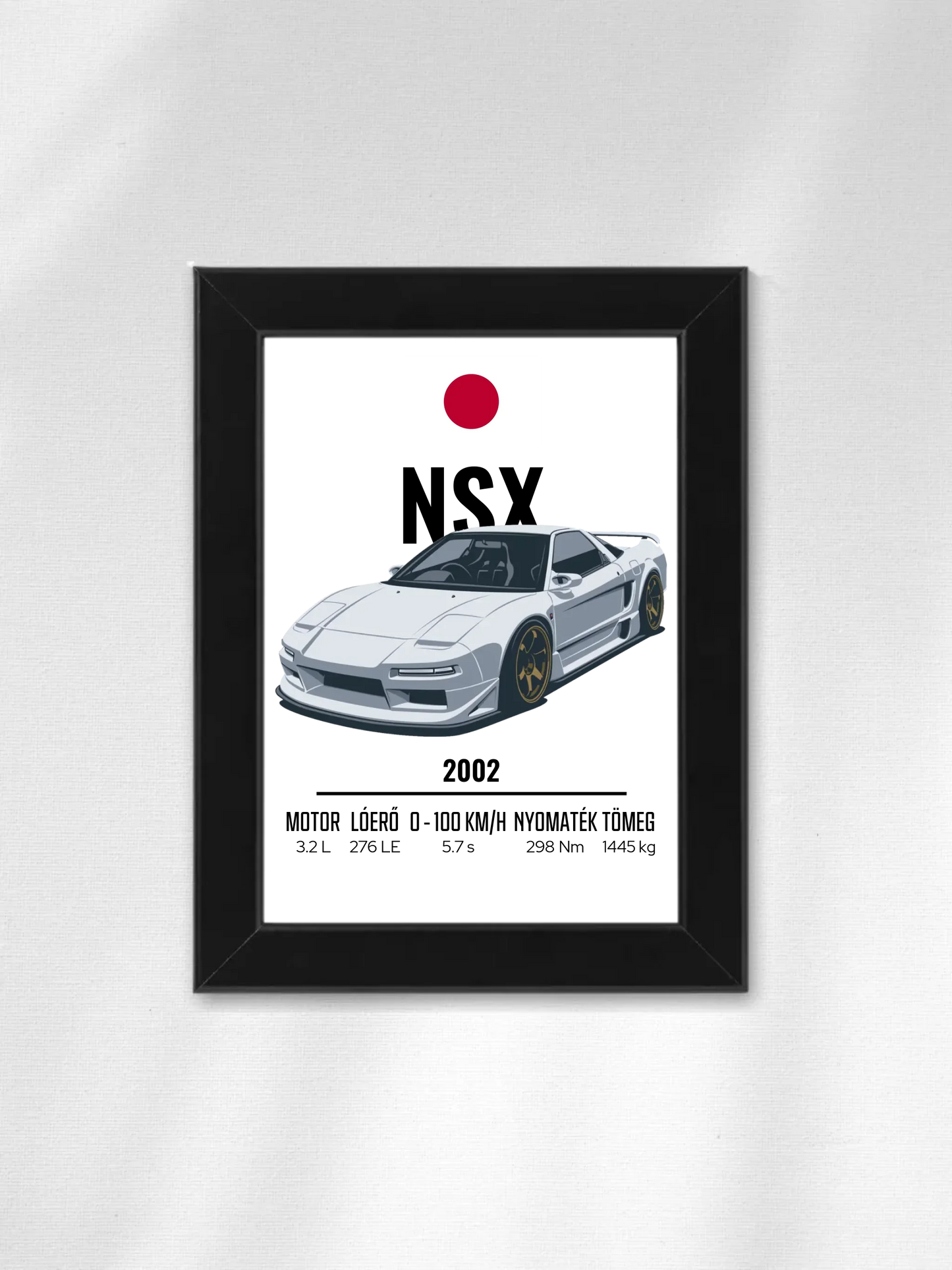 Autó illusztráció - NSX 72. - Falikép