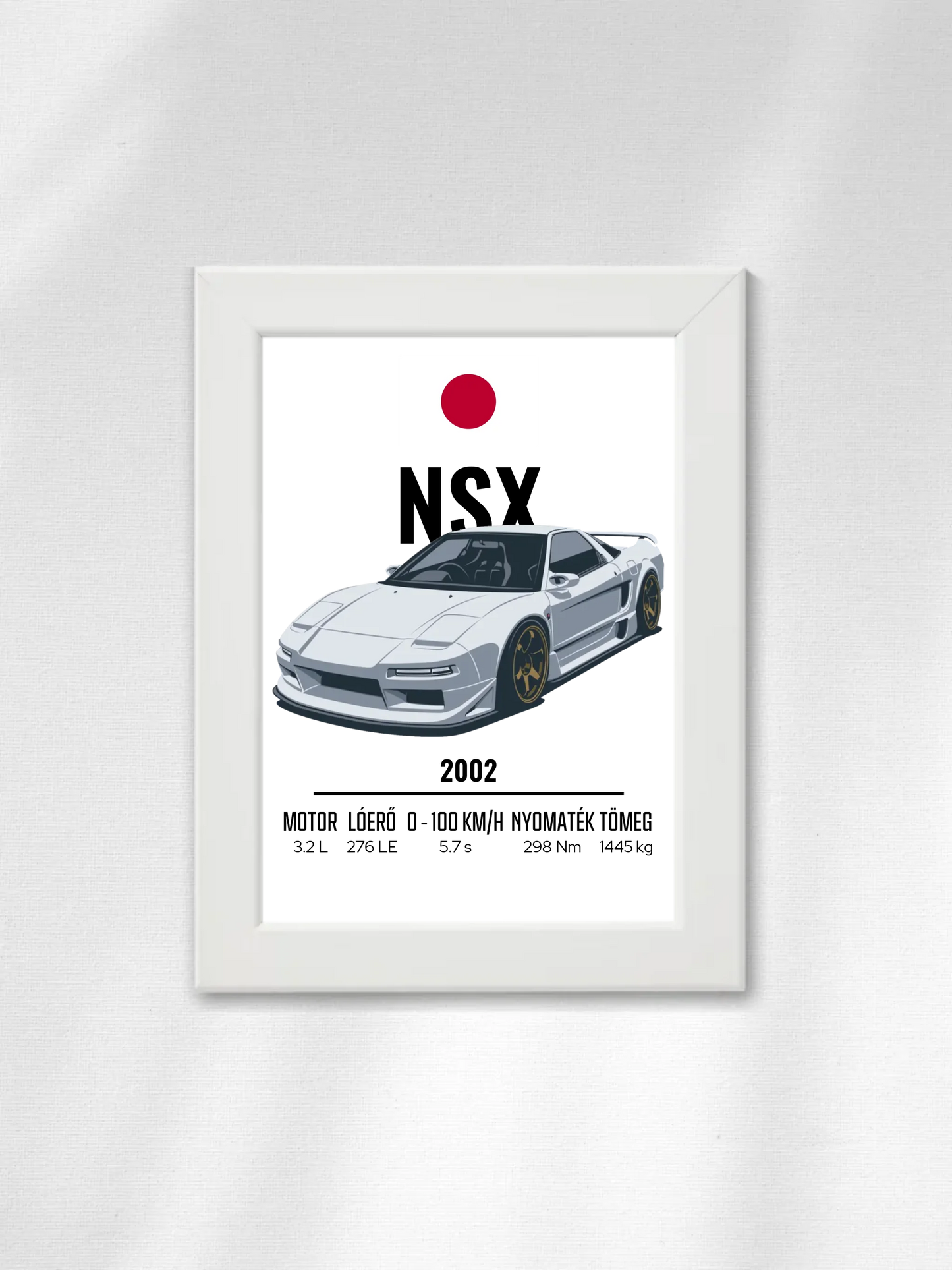 Autó illusztráció - NSX 72. - Falikép