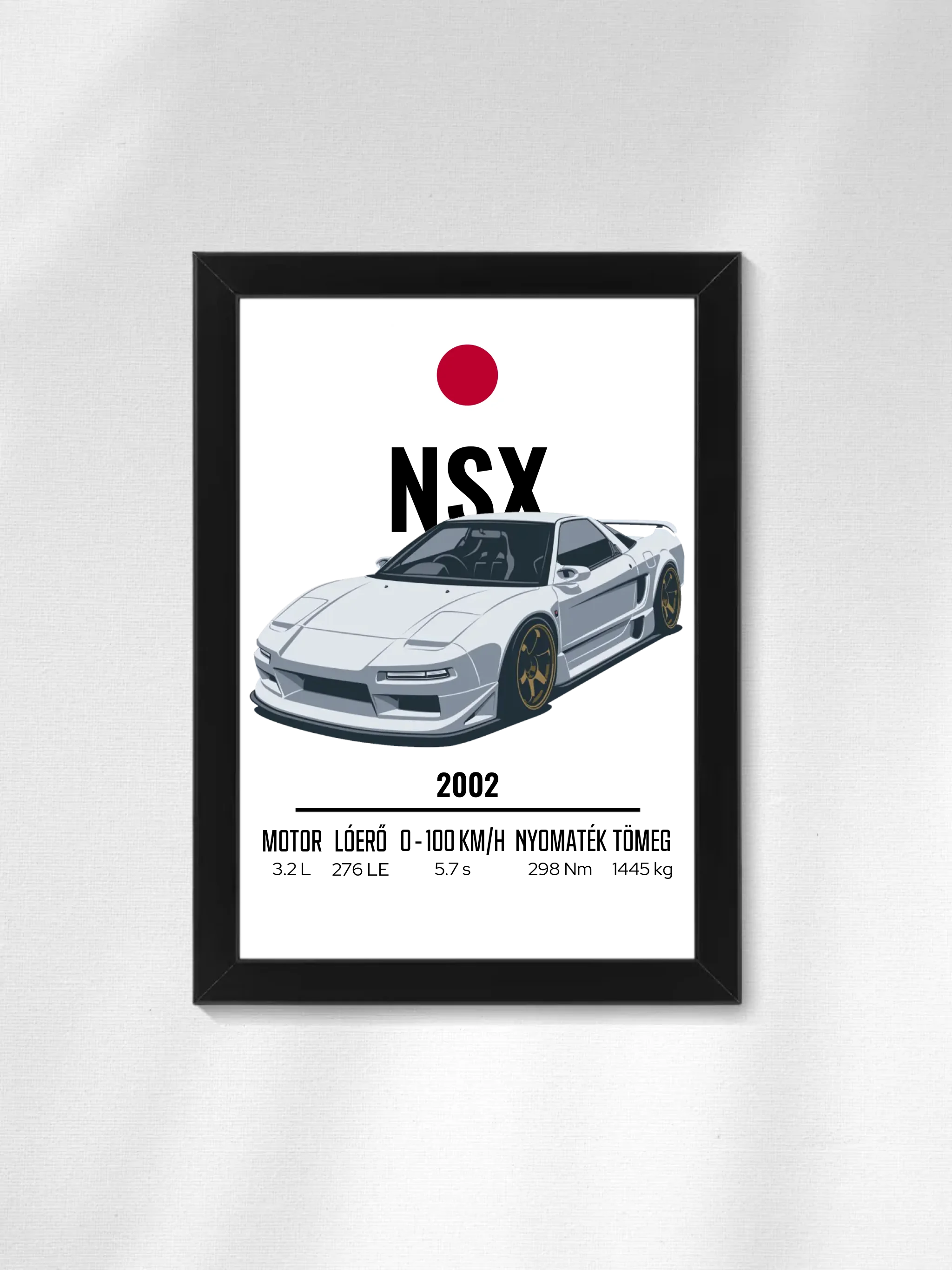 Autó illusztráció - NSX 72. - Falikép