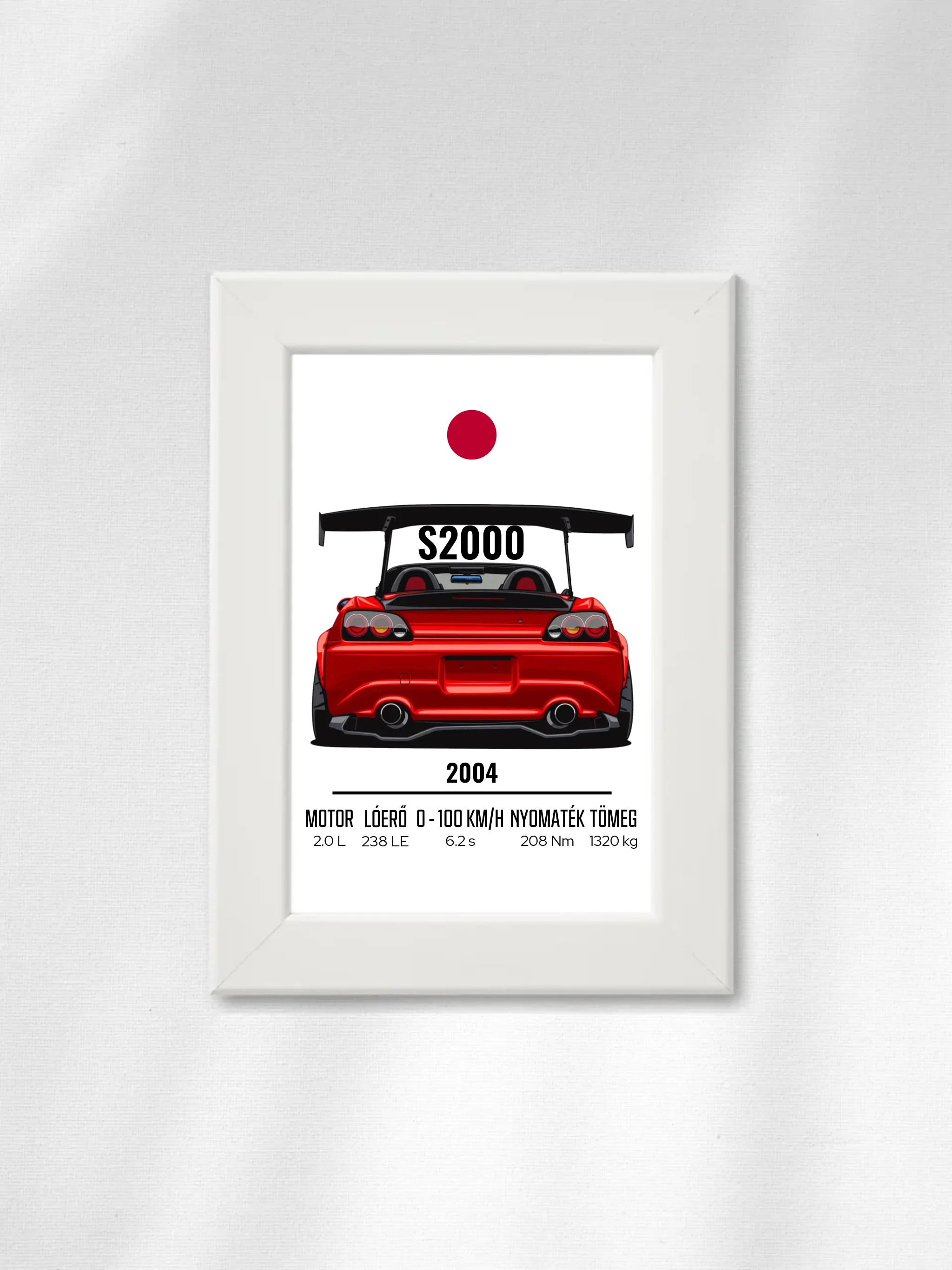 Autó illusztráció - S2000 75. - Falikép
