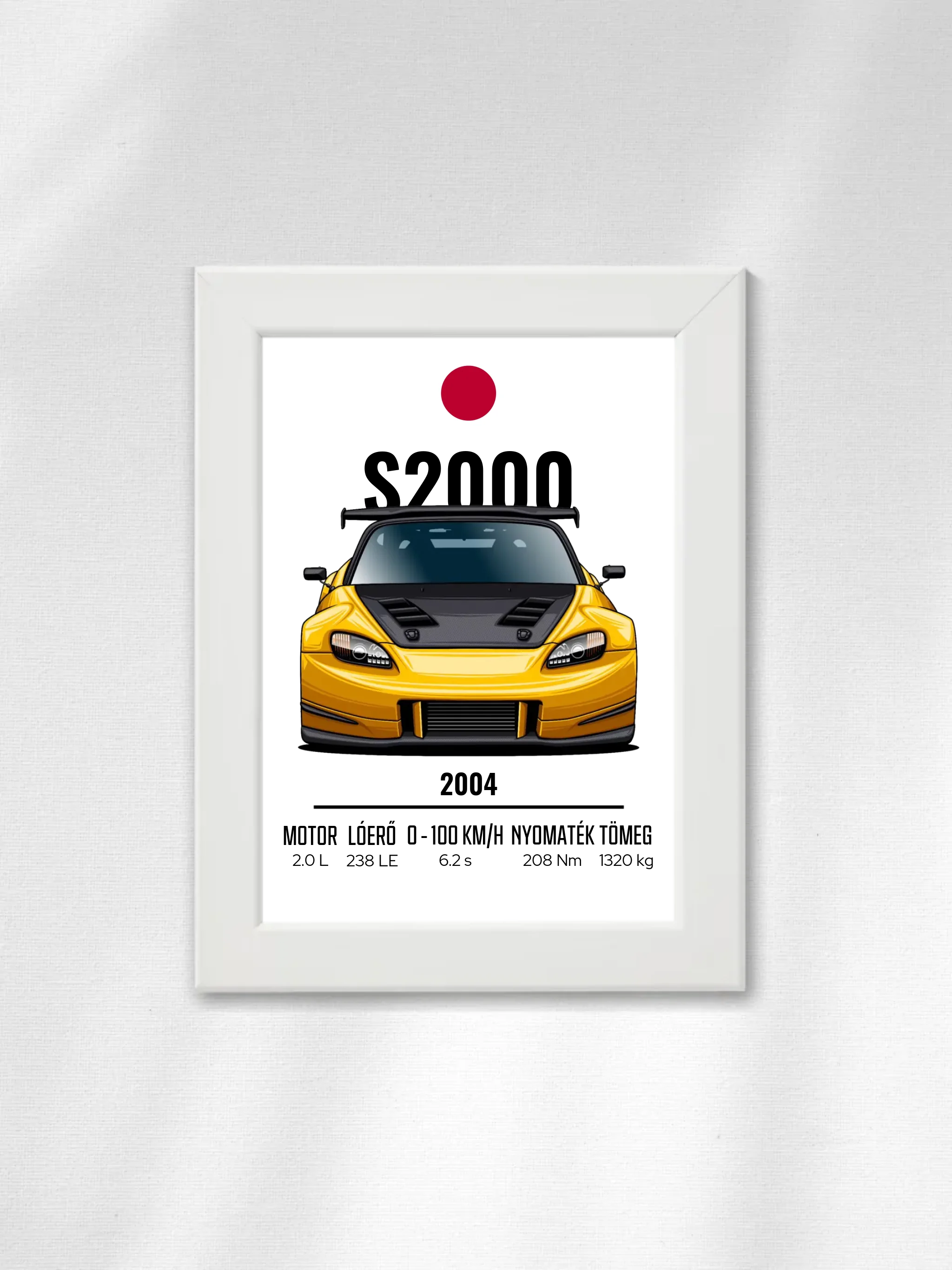 Autó illusztráció - S2000 79. - Falikép