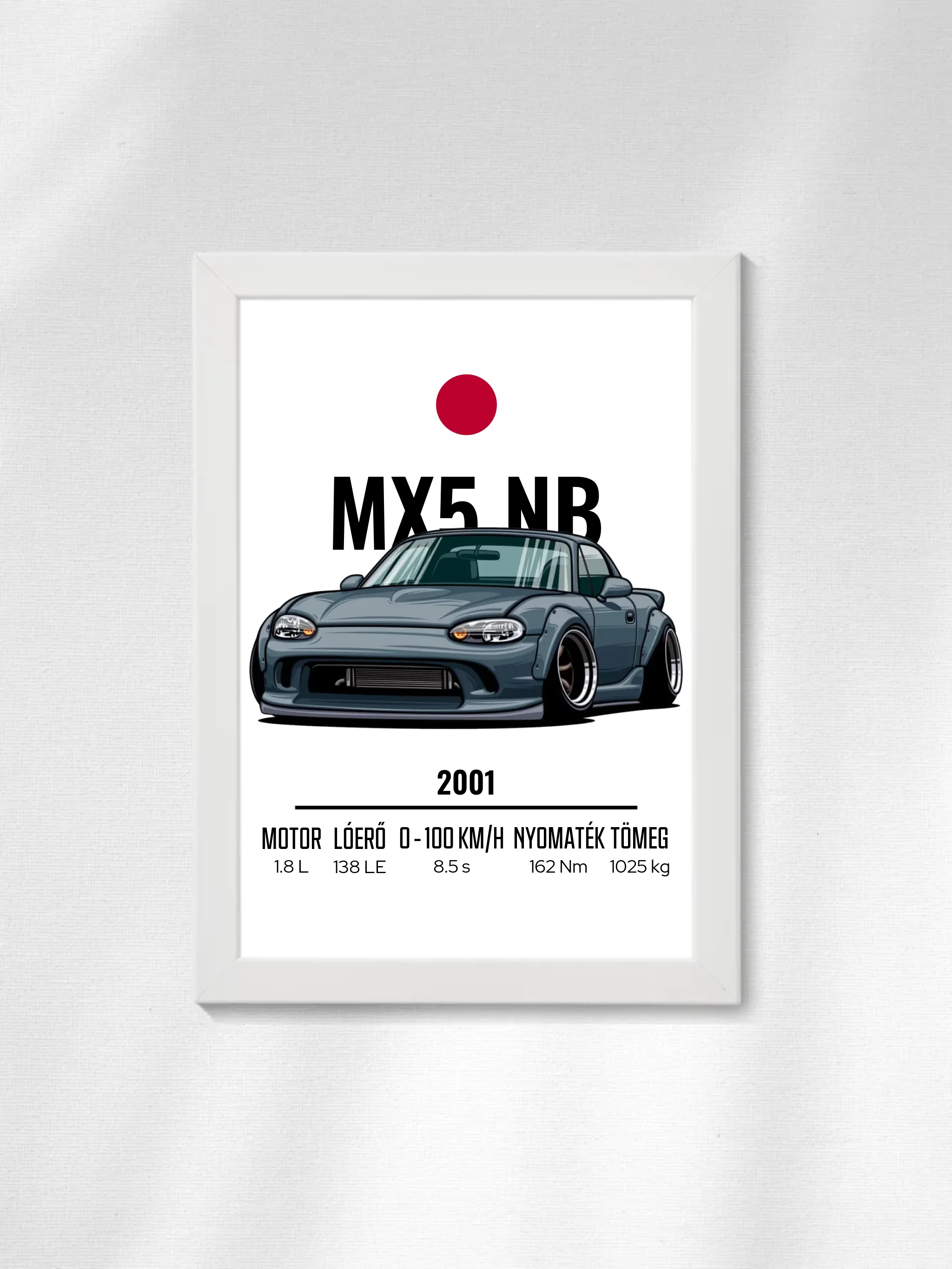 Autó illusztráció - MX5 NB 53. - Falikép