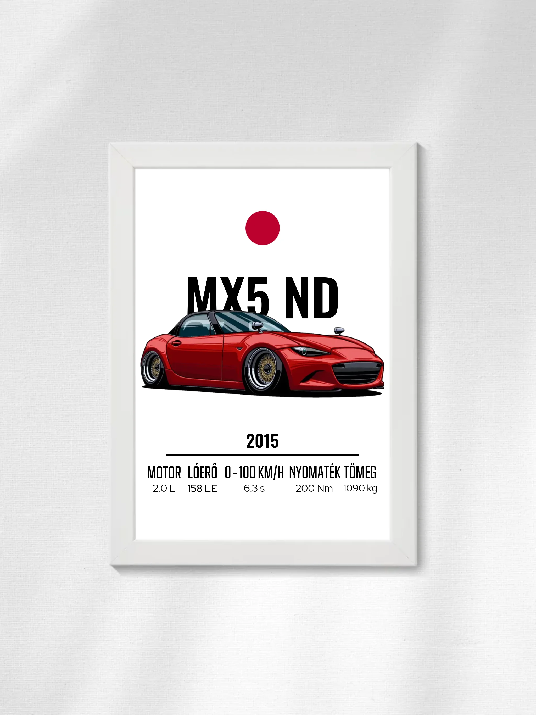 Autó illusztráció - MX5 ND 56. - Falikép