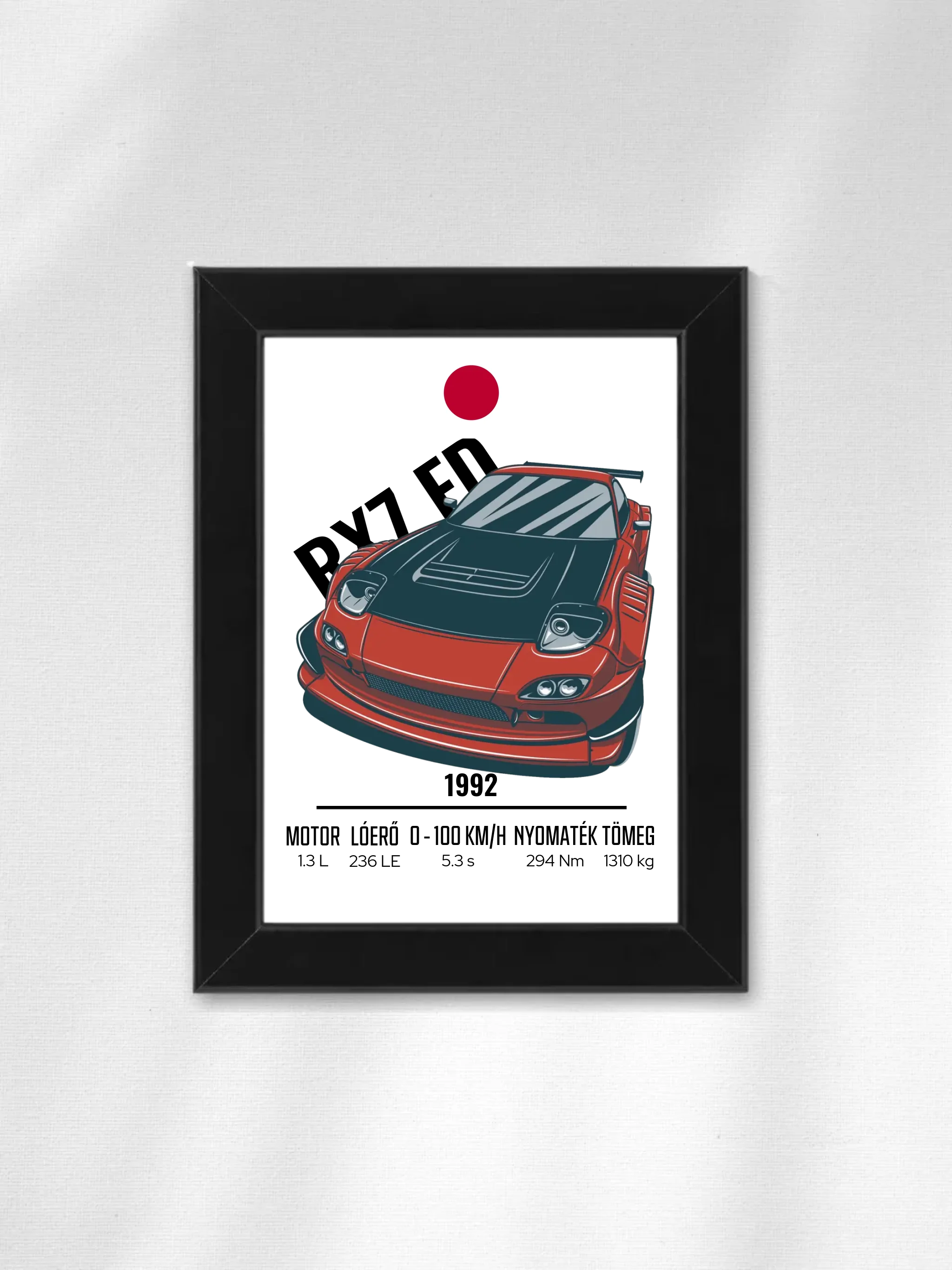 Autó illusztráció - RX7 FD 62. - Falikép