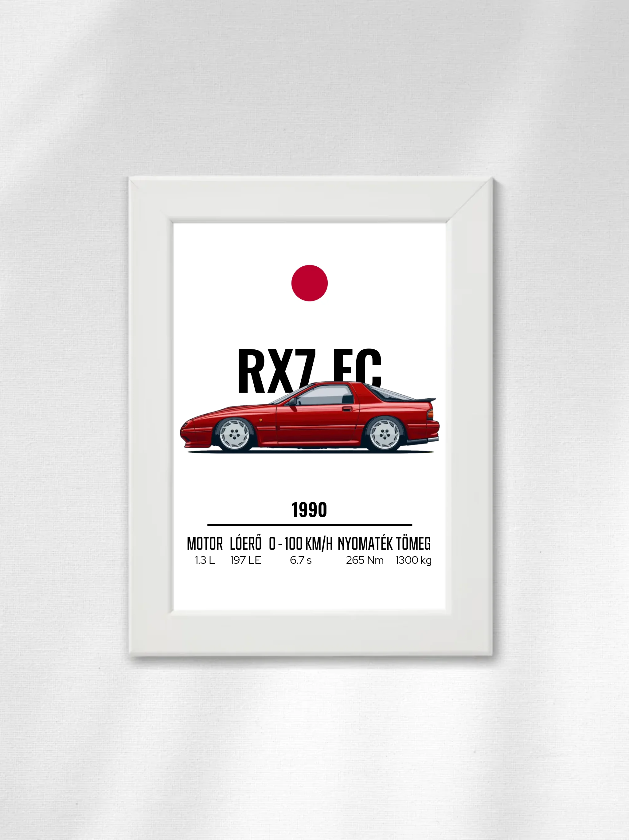 Autó illusztráció - RX7 FC 61. - Falikép