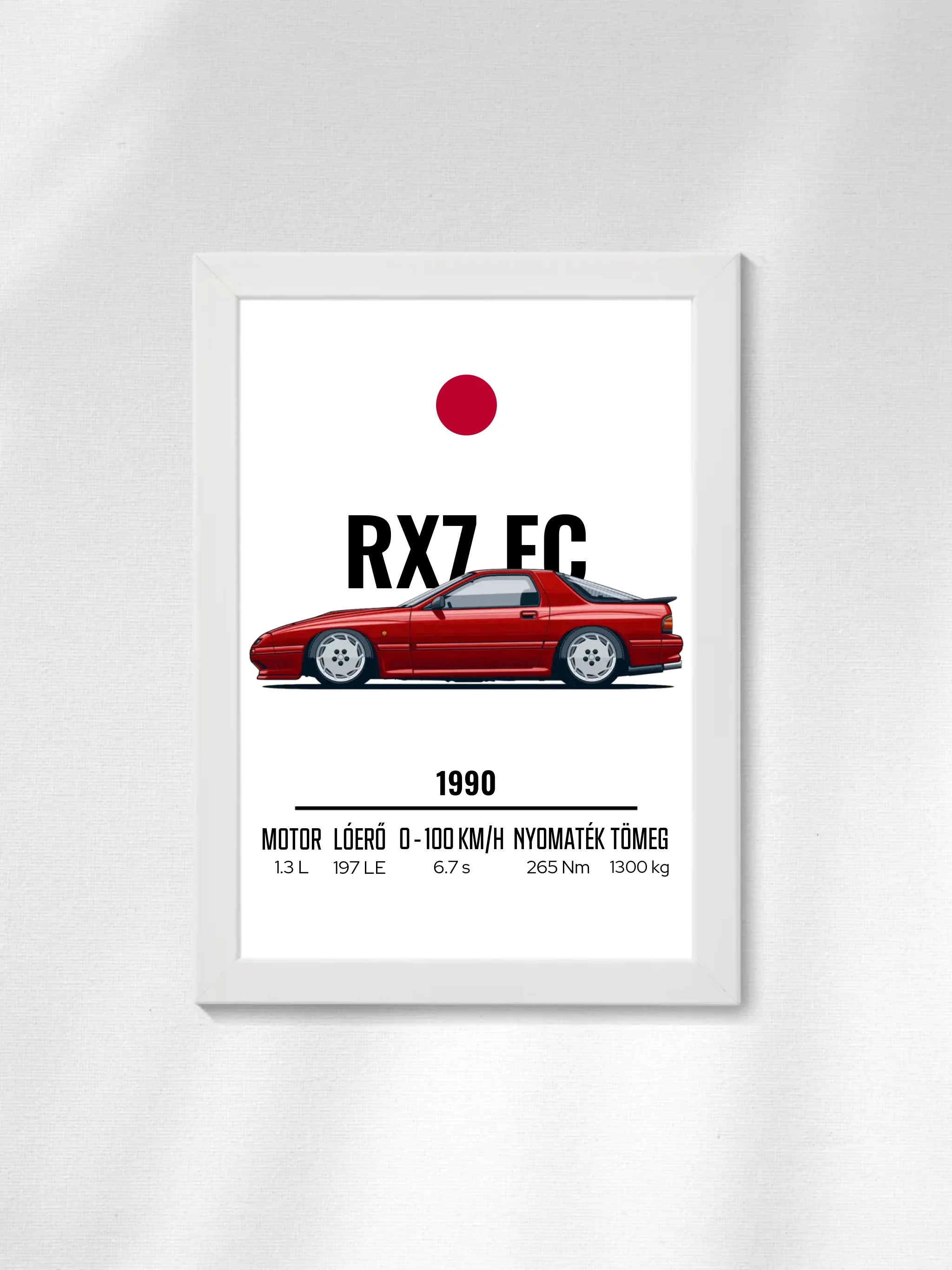 Autó illusztráció - RX7 FC 61. - Falikép
