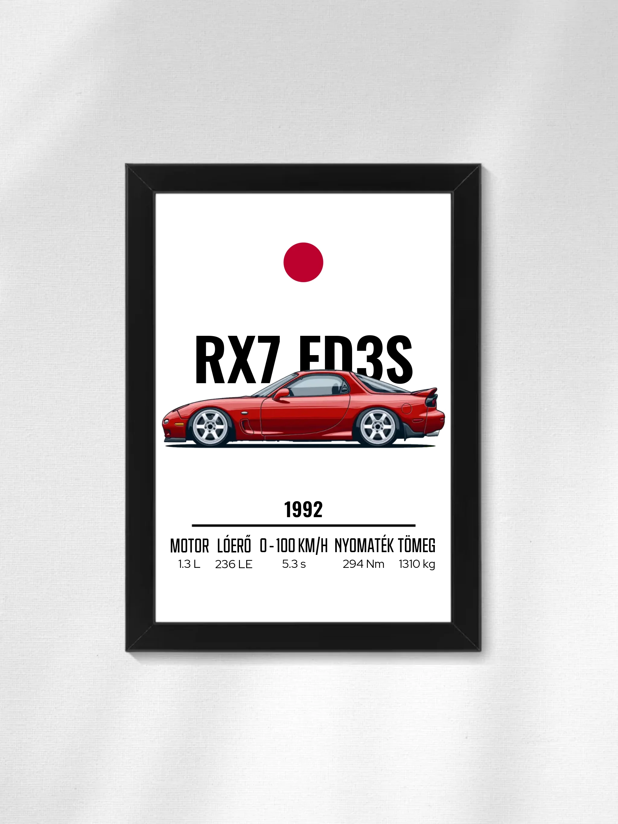 Autó illusztráció - RX7 FD3S 64. - Falikép