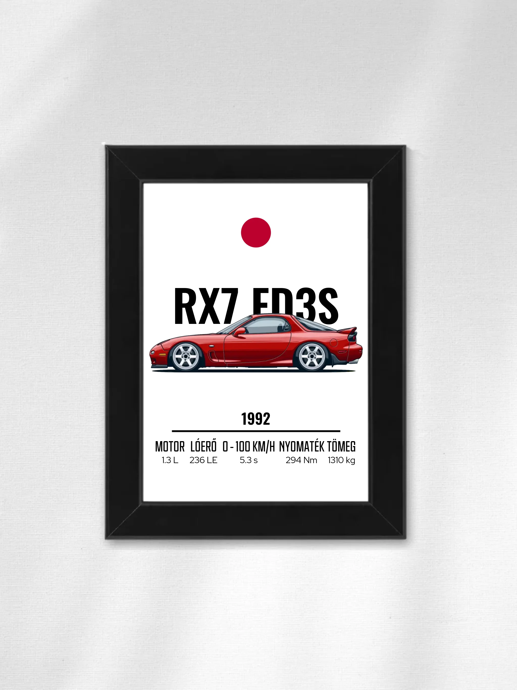 Autó illusztráció - RX7 FD3S 64. - Falikép