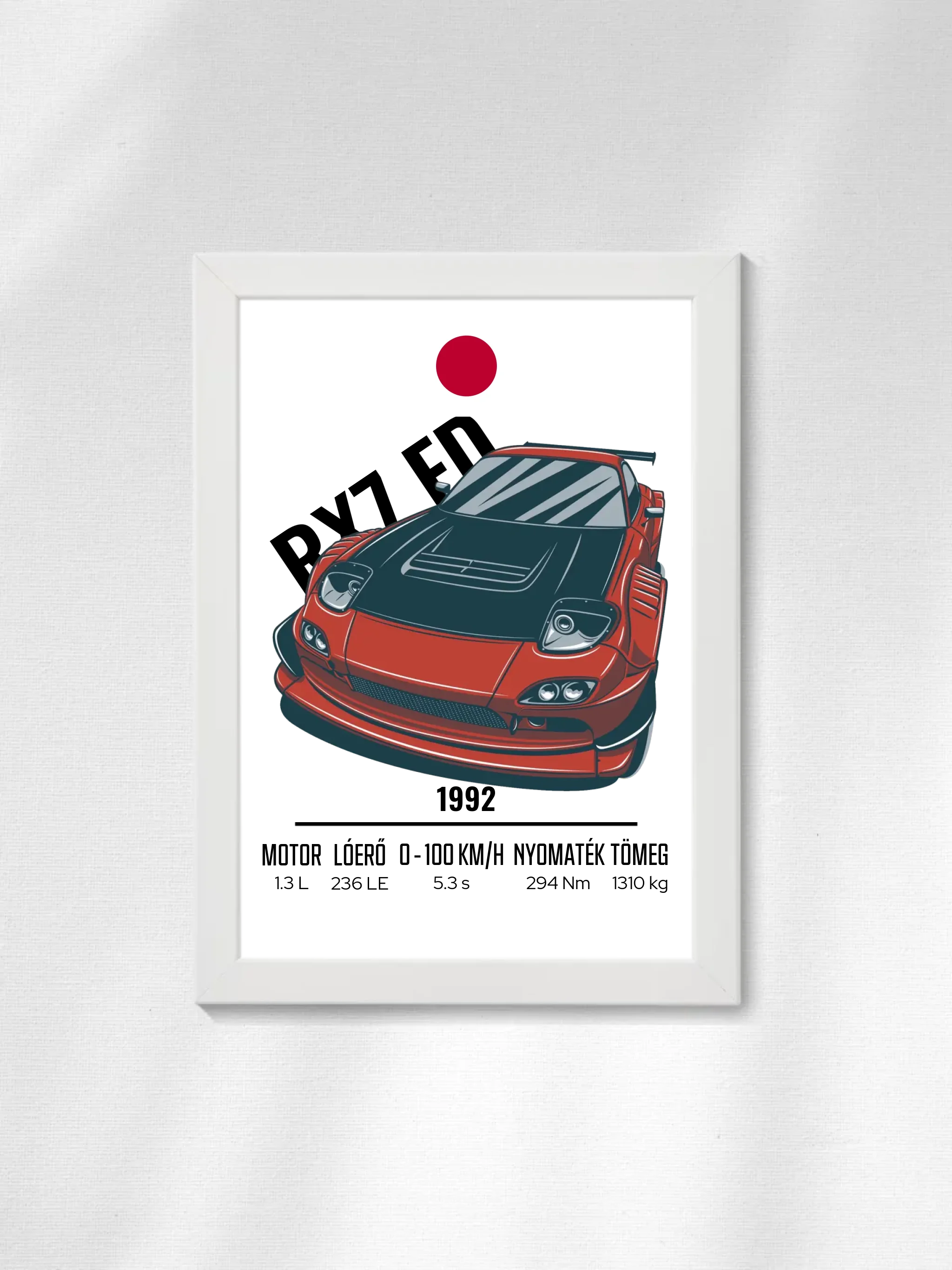 Autó illusztráció - RX7 FD 62. - Falikép