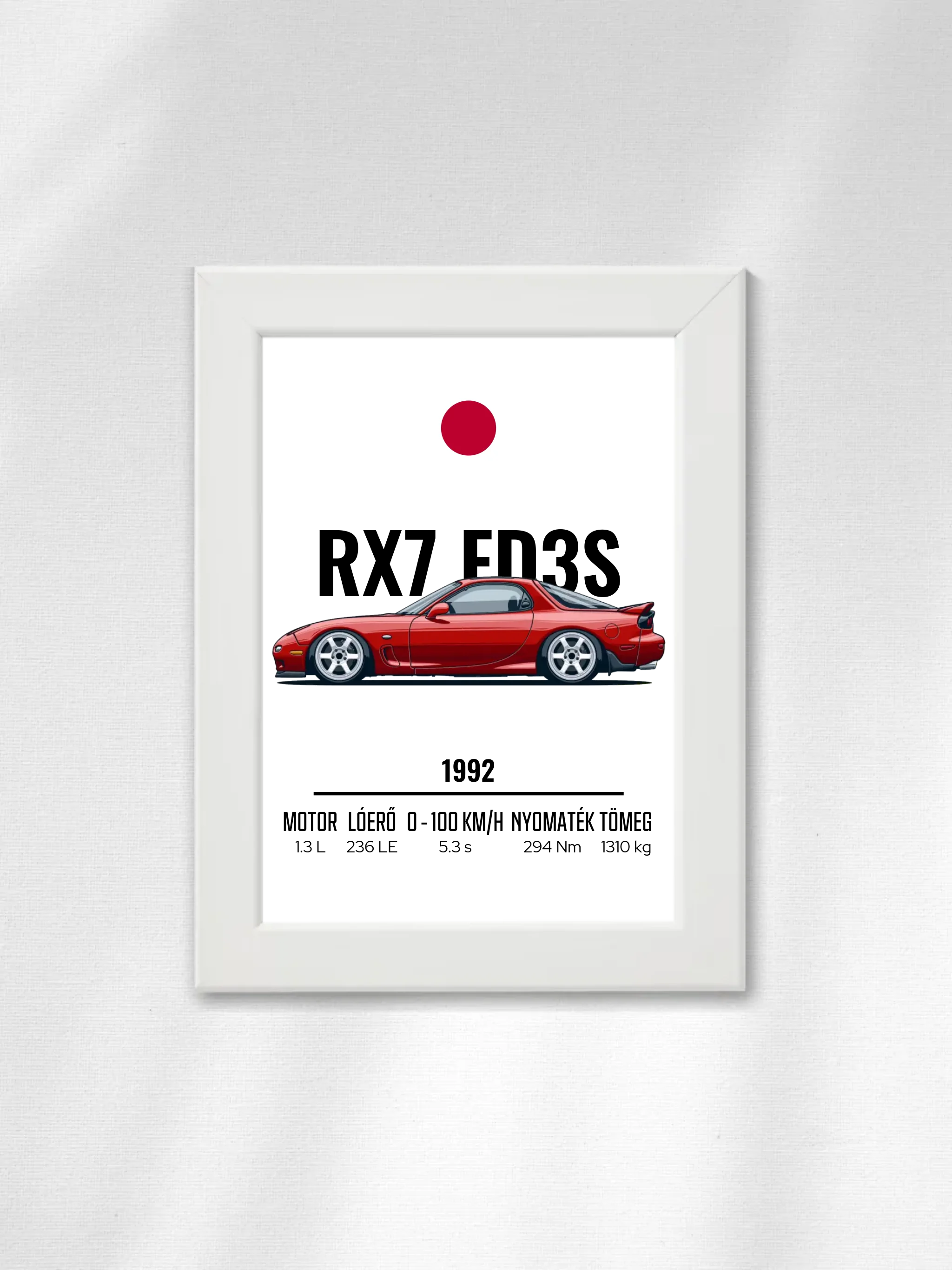 Autó illusztráció - RX7 FD3S 64. - Falikép