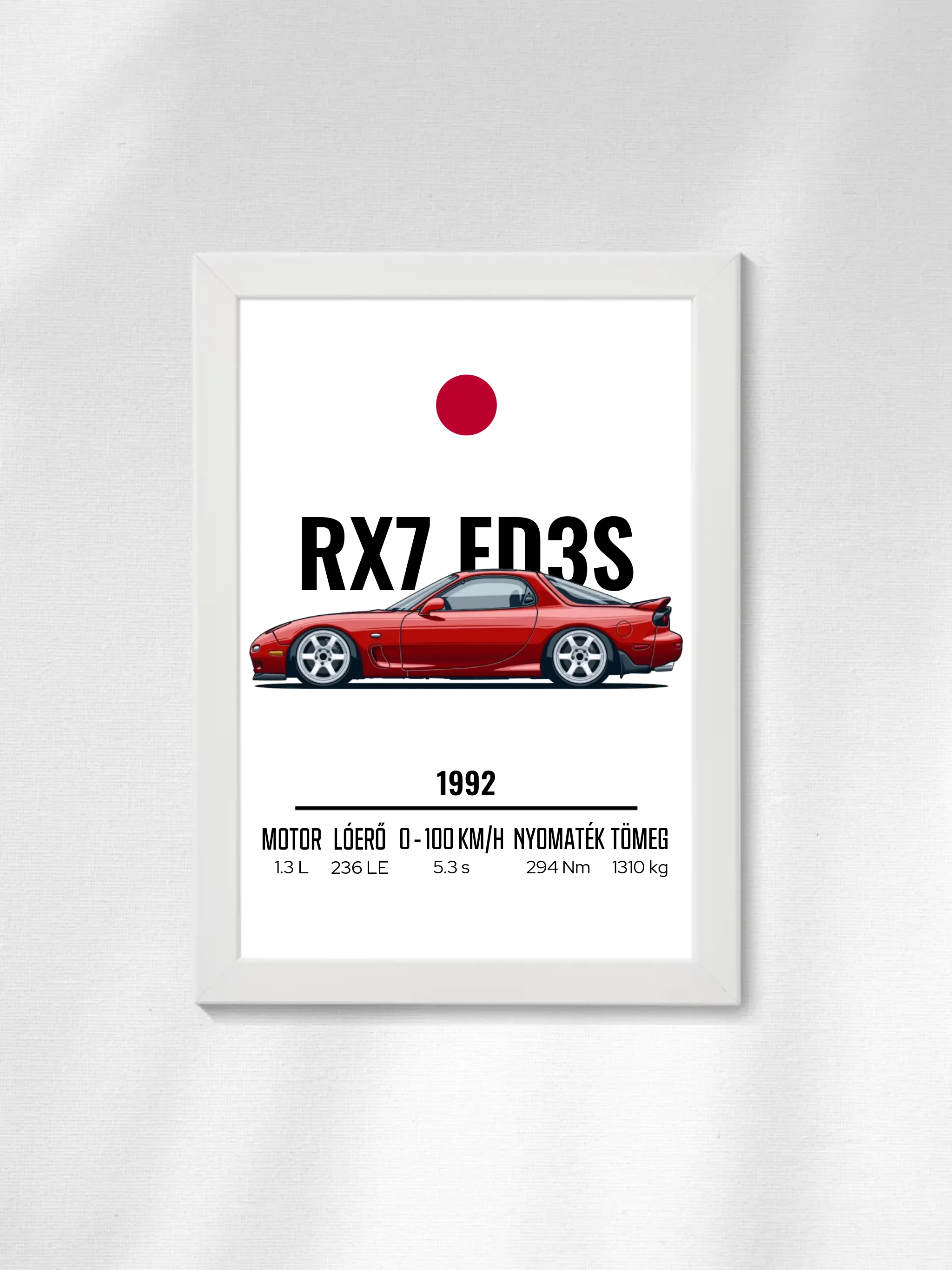 Autó illusztráció - RX7 FD3S 64. - Falikép