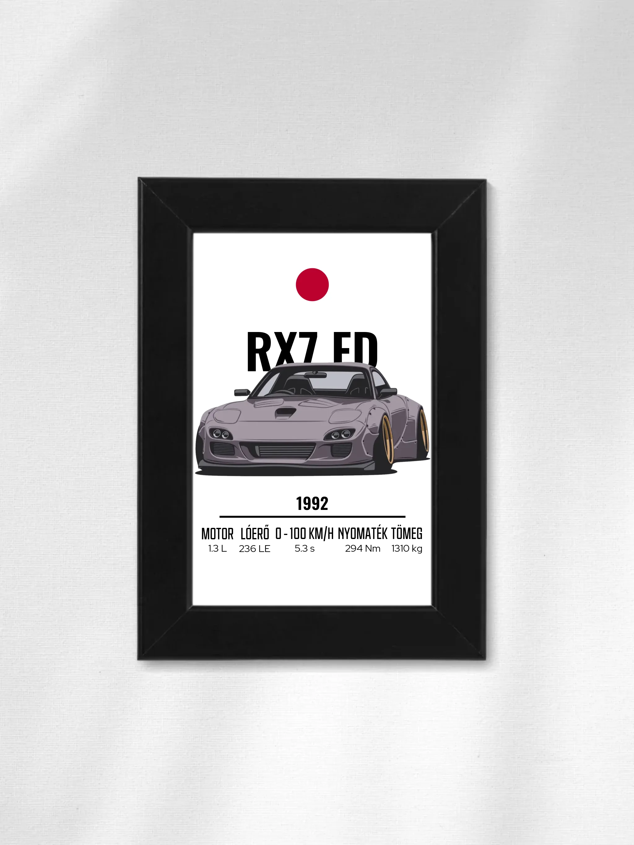 Autó illusztráció - RX7 FD 63. - Falikép