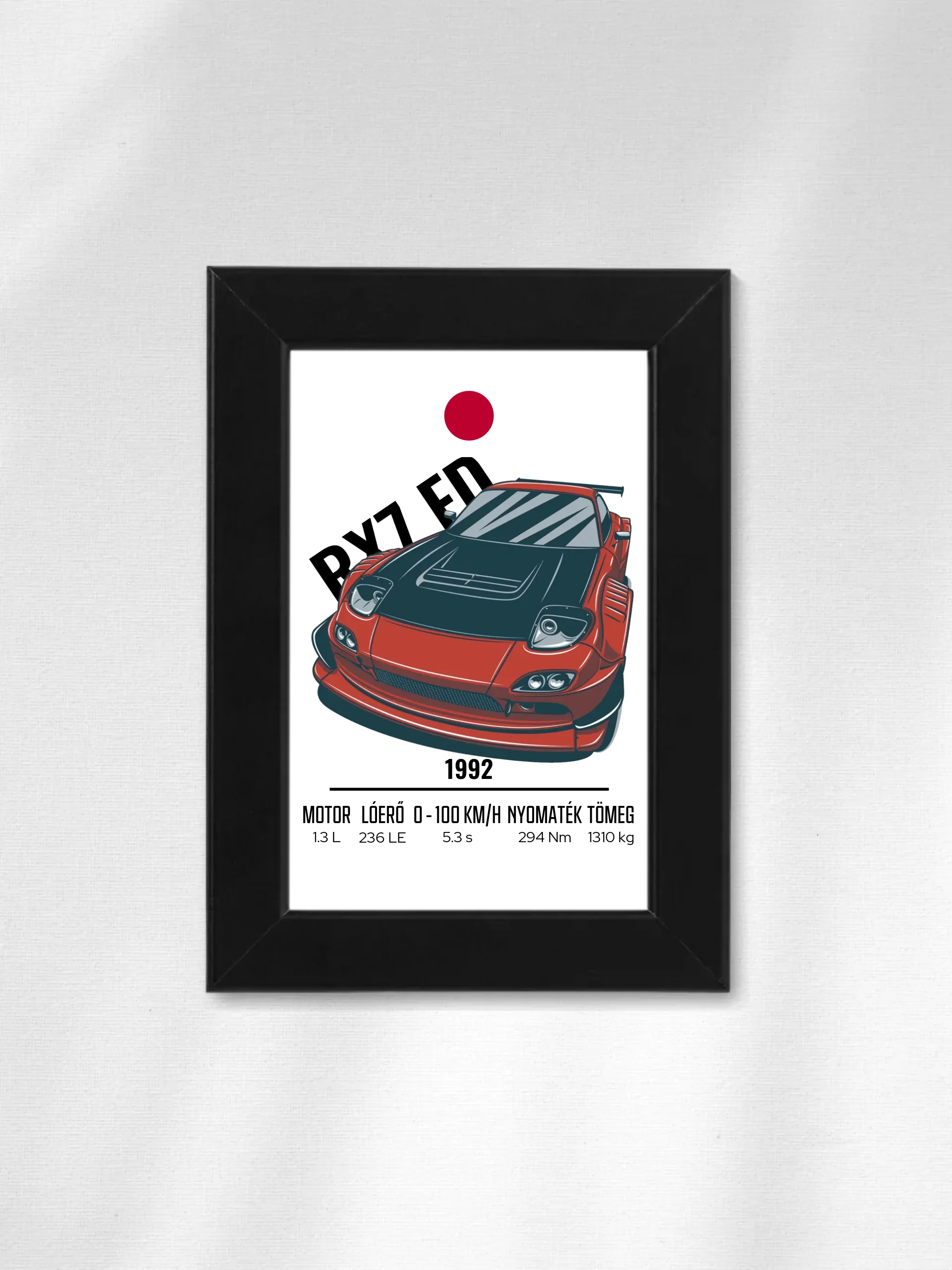 Autó illusztráció - RX7 FD 62. - Falikép