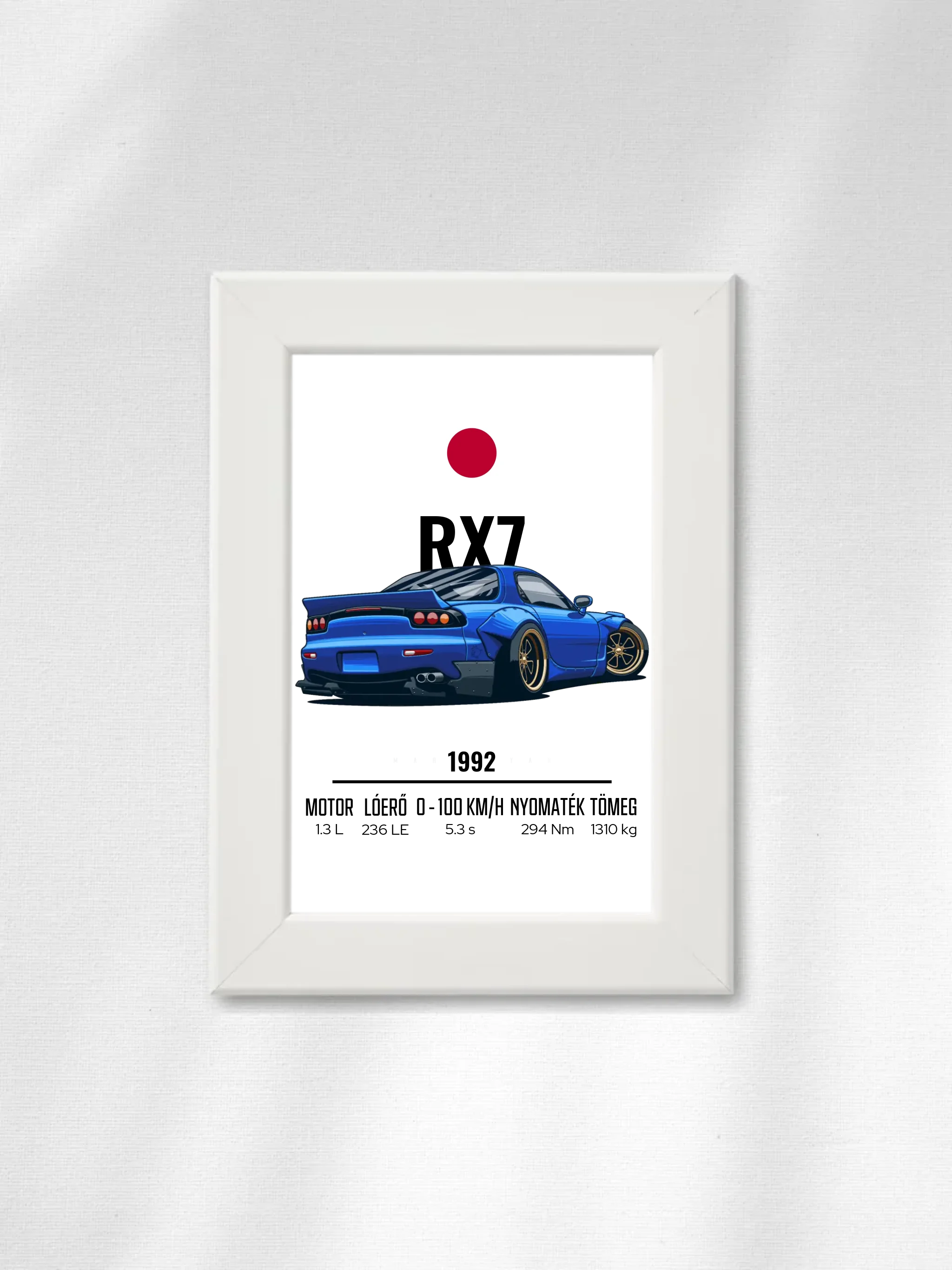 Autó illusztráció - RX7 66. - Falikép