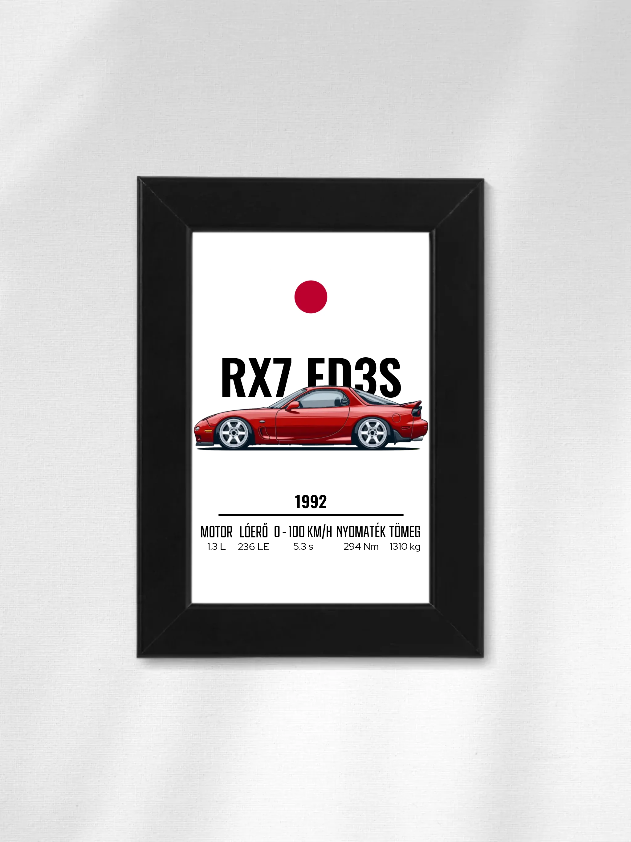 Autó illusztráció - RX7 FD3S 64. - Falikép