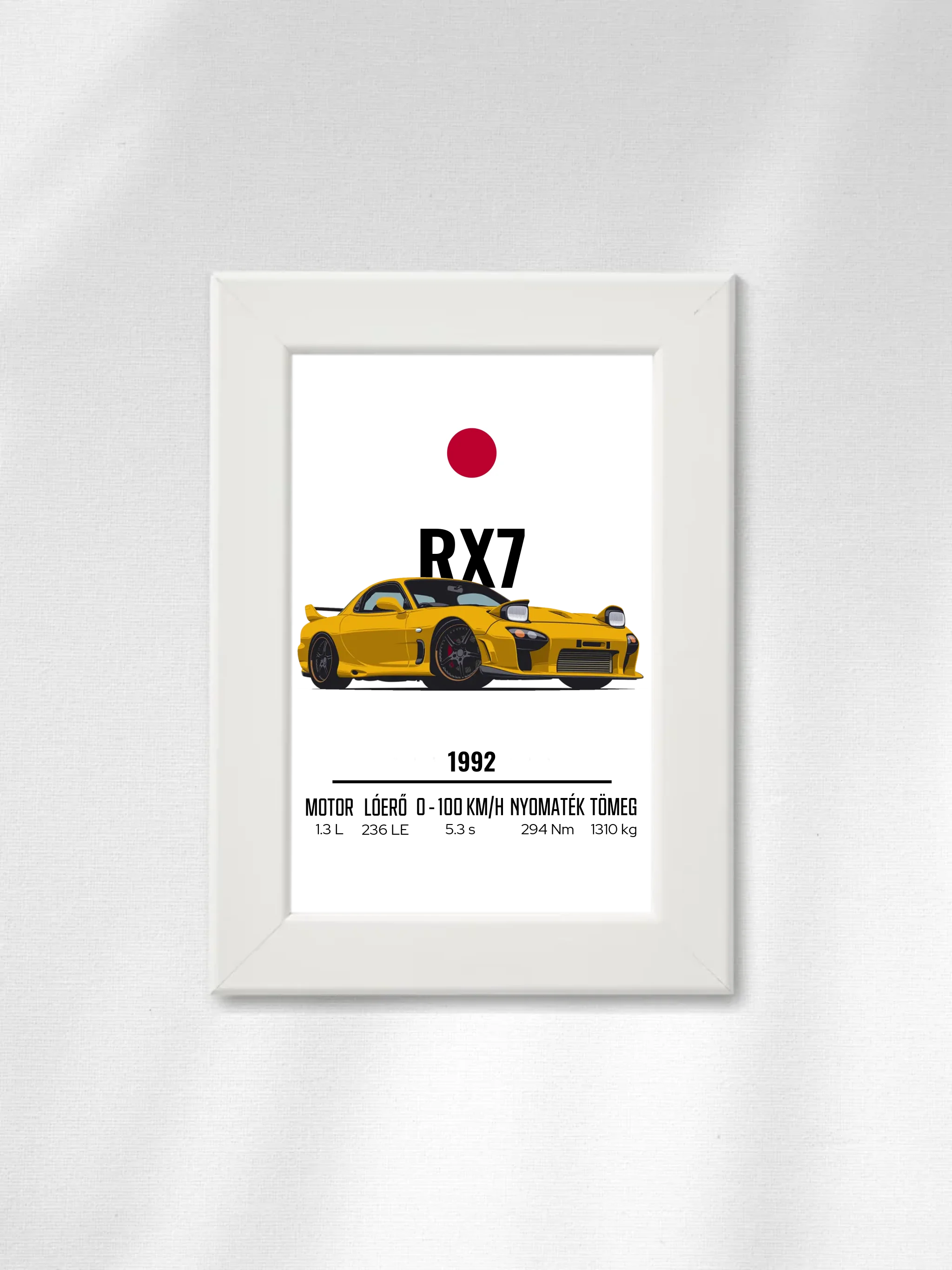 Autó illusztráció - RX7 67. - Falikép