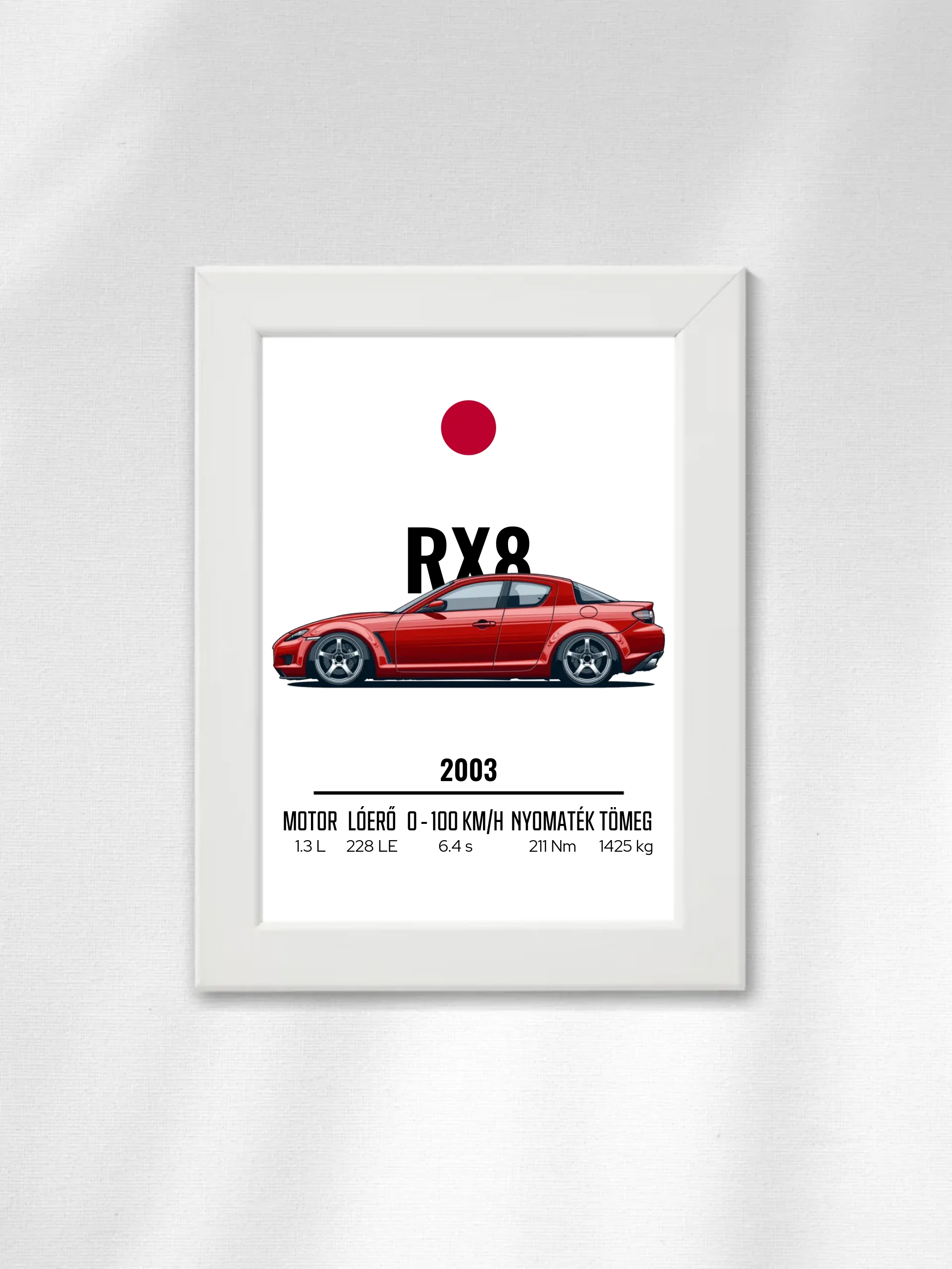 Autó illusztráció - RX8 68. - Falikép