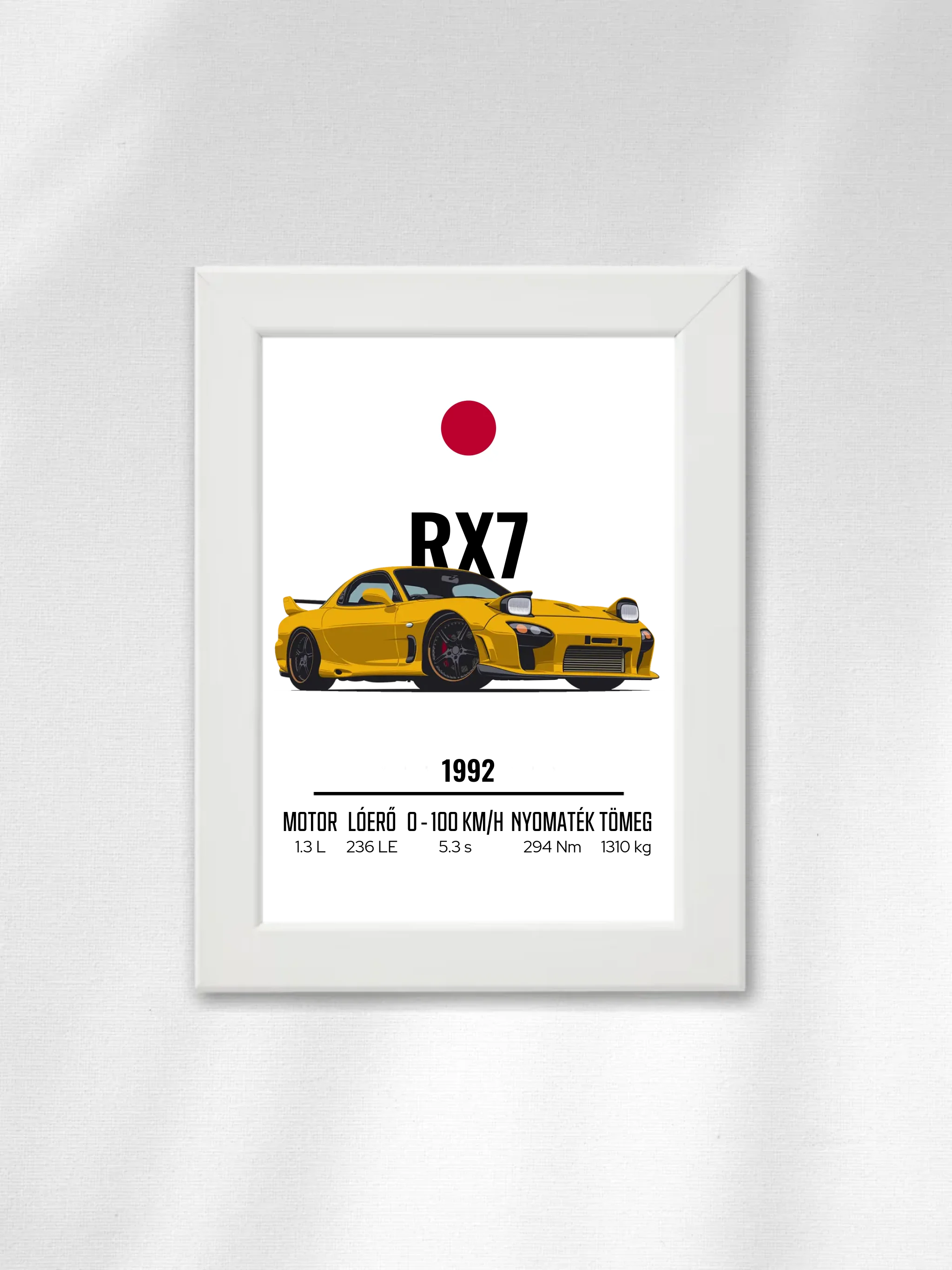 Autó illusztráció - RX7 67. - Falikép