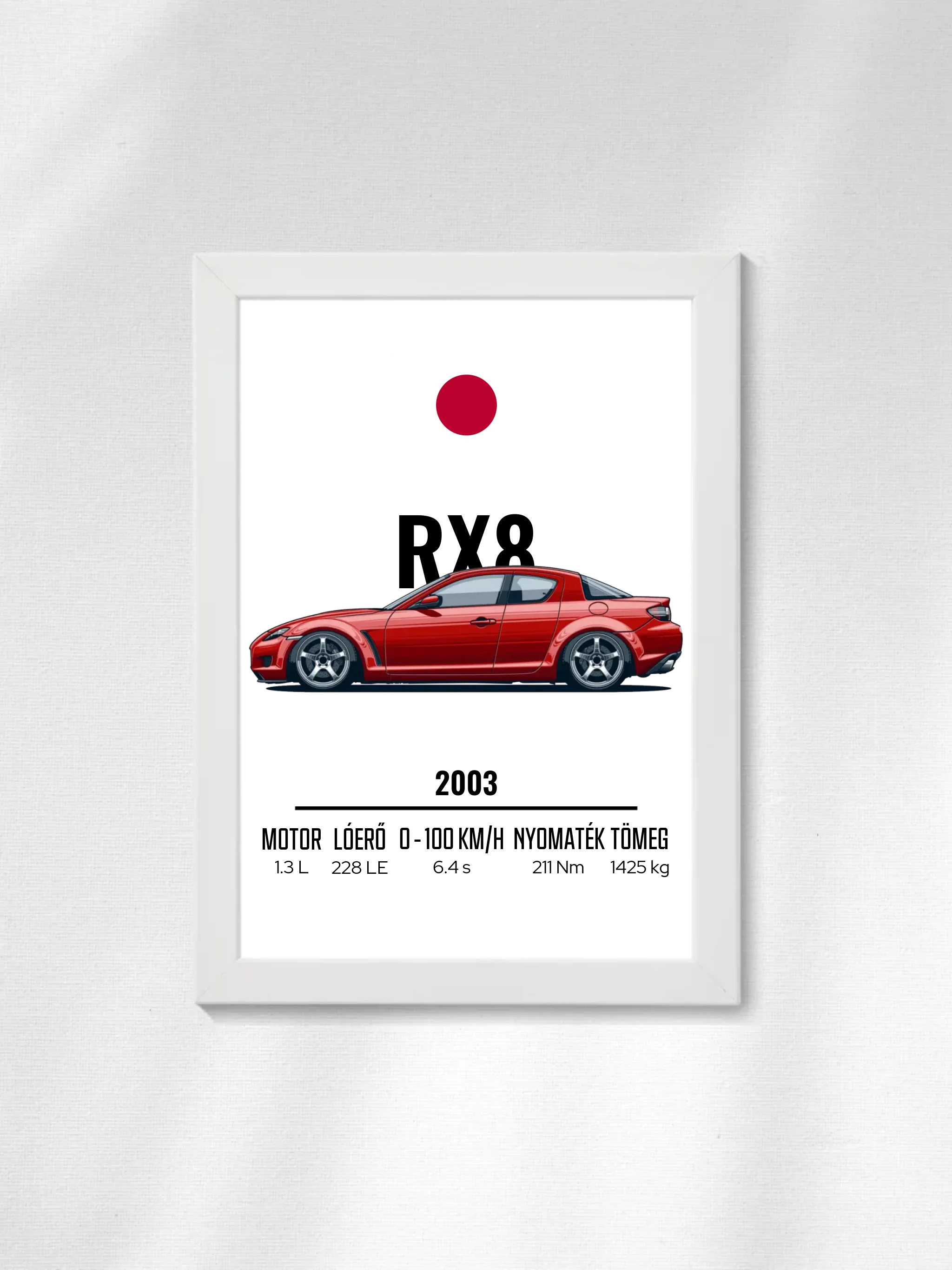 Autó illusztráció - RX8 68. - Falikép