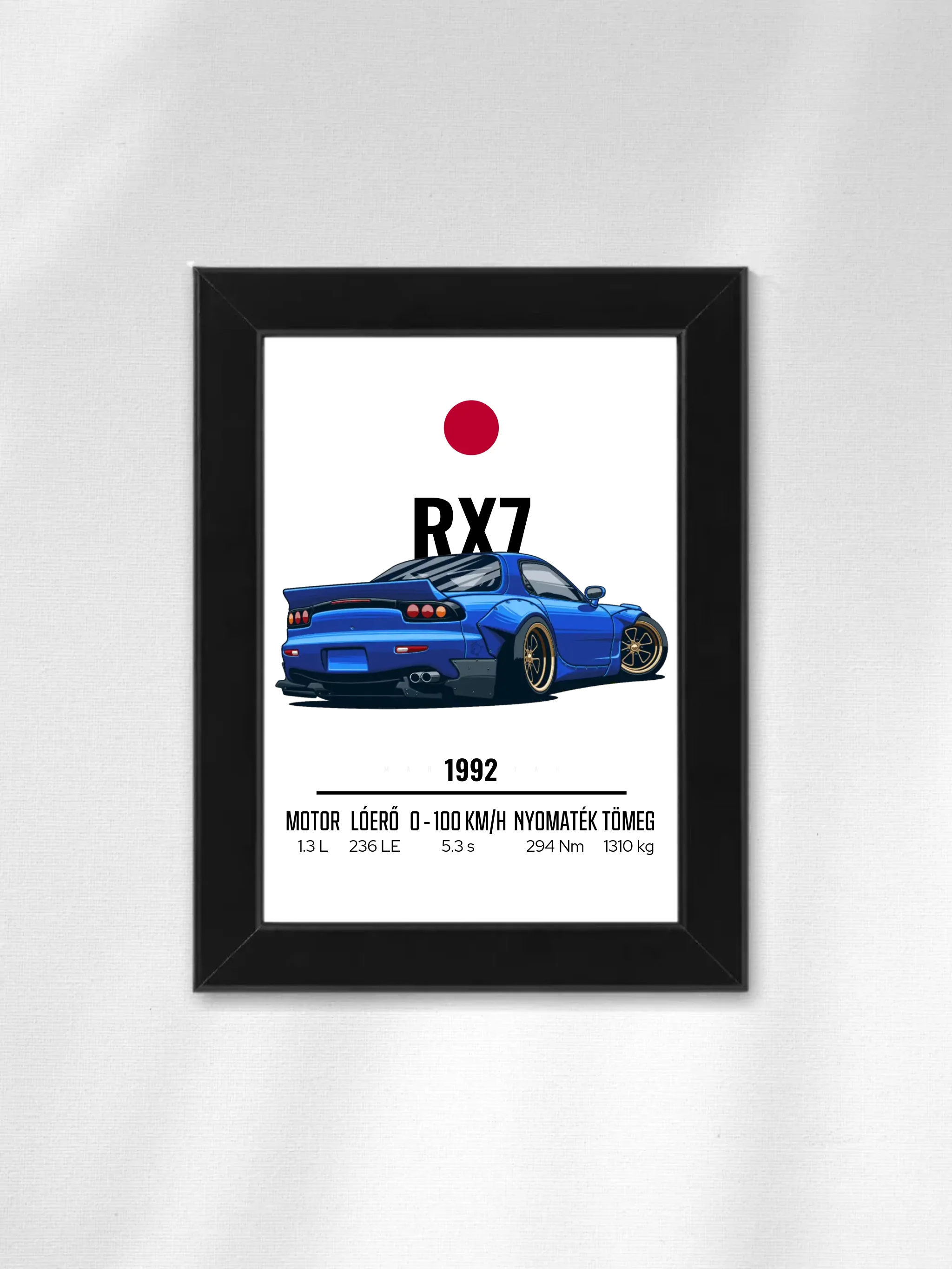 Autó illusztráció - RX7 66. - Falikép