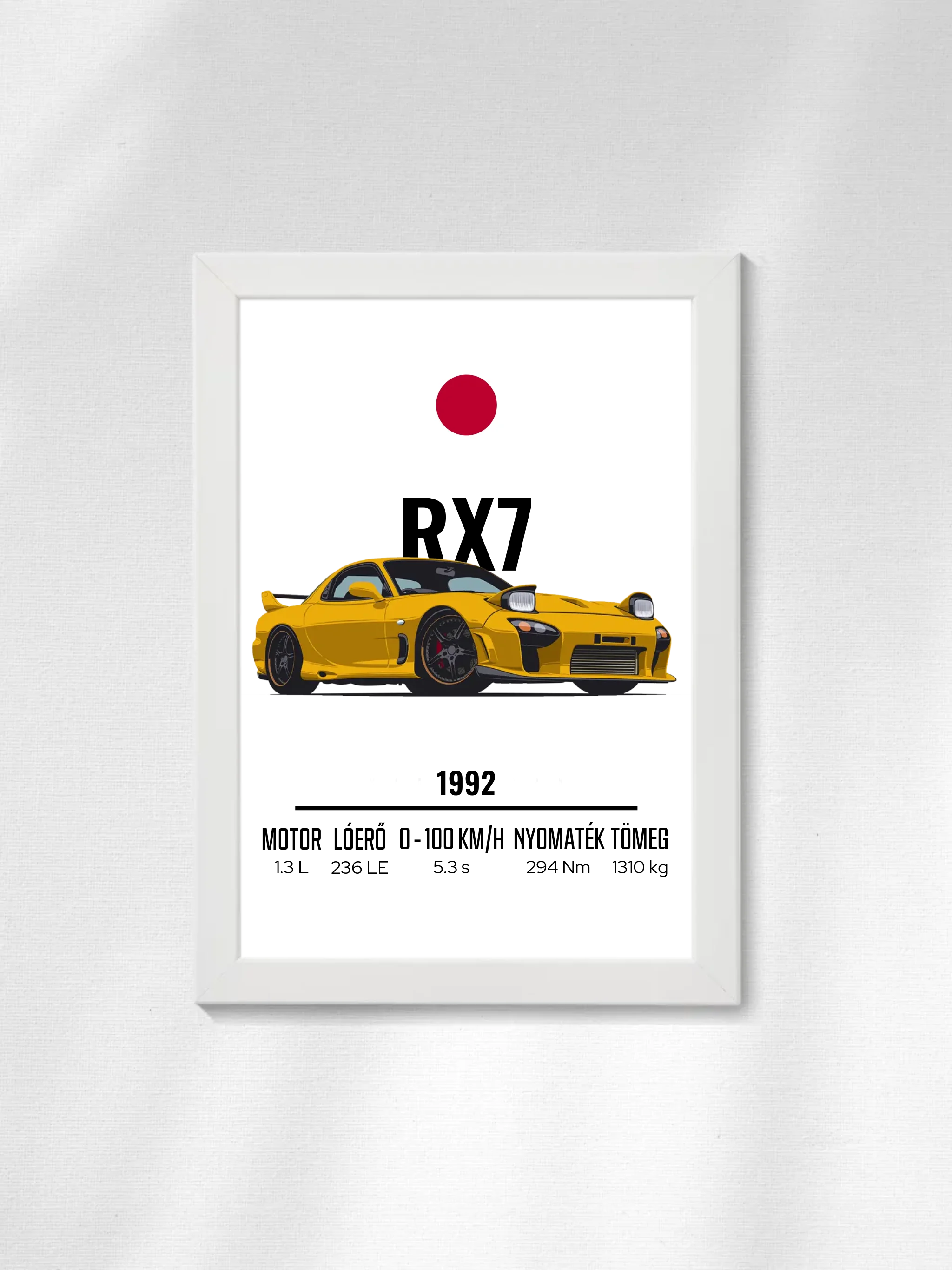 Autó illusztráció - RX7 67. - Falikép