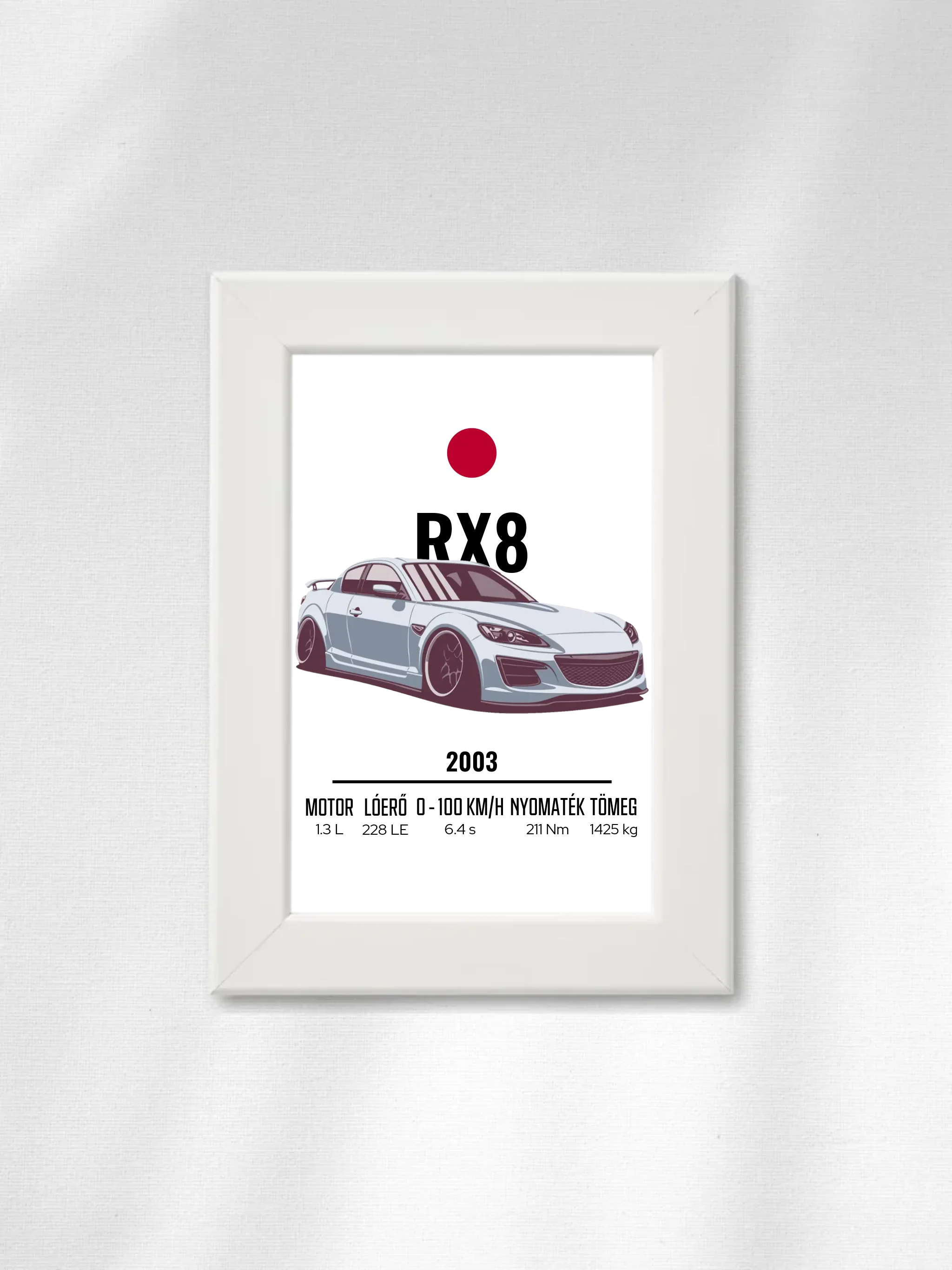 Autó illusztráció - RX8 69. - Falikép