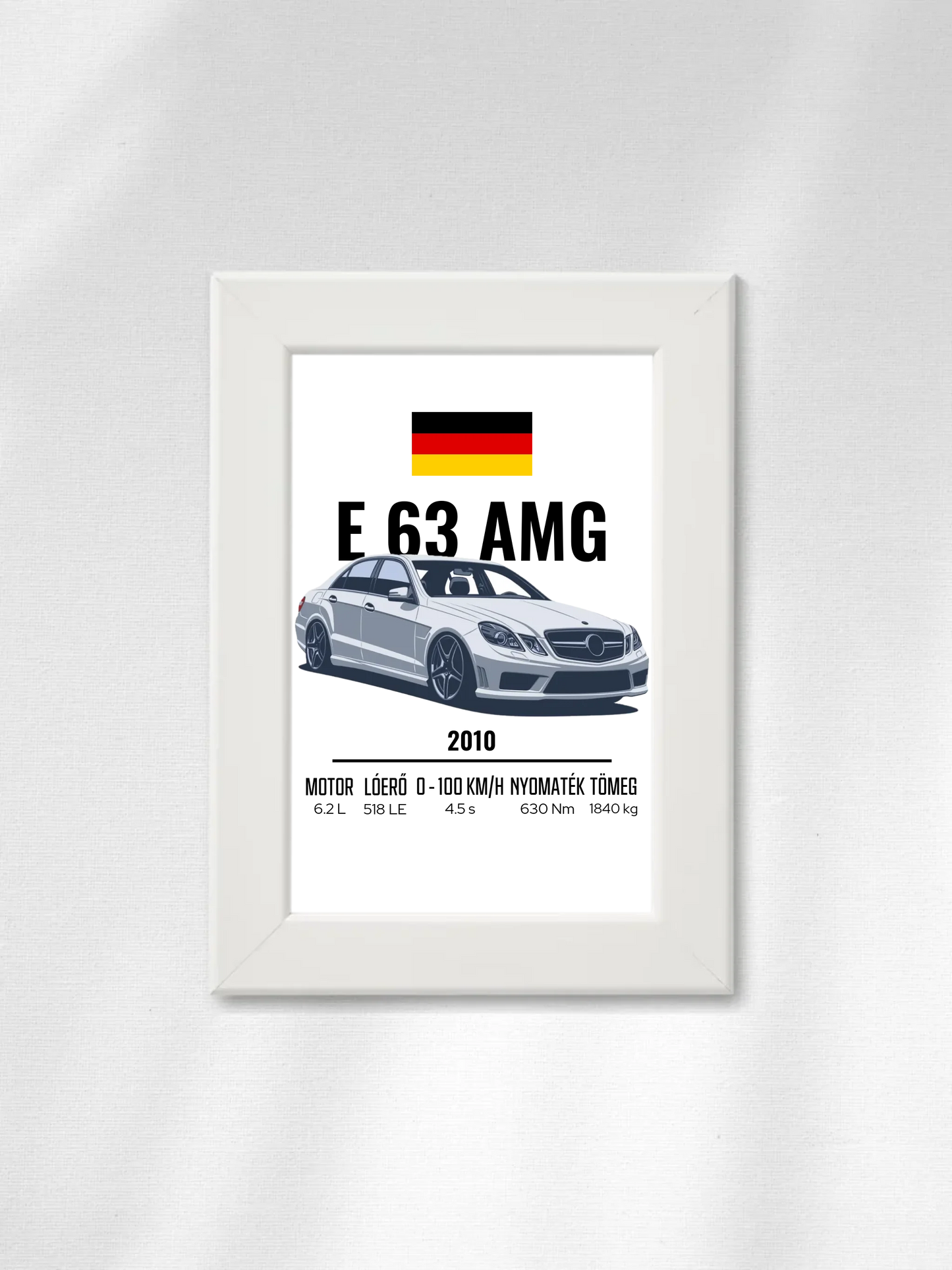 Autó illusztráció - E63 AMG 43. - Falikép