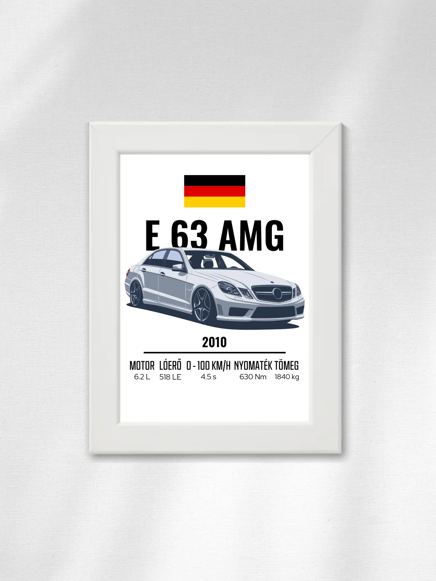 Autó illusztráció - E63 AMG 43. - Falikép