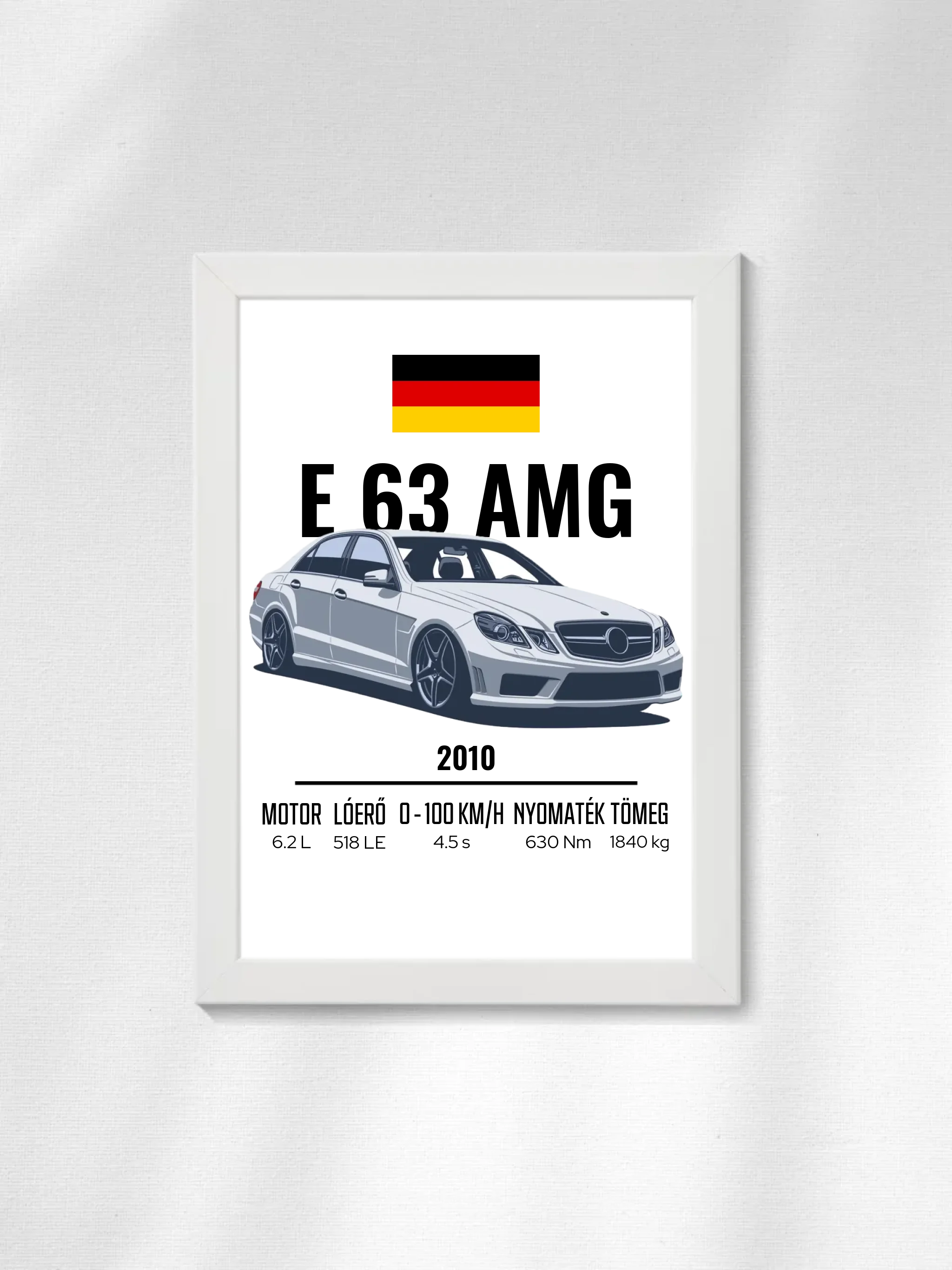 Autó illusztráció - E63 AMG 43. - Falikép