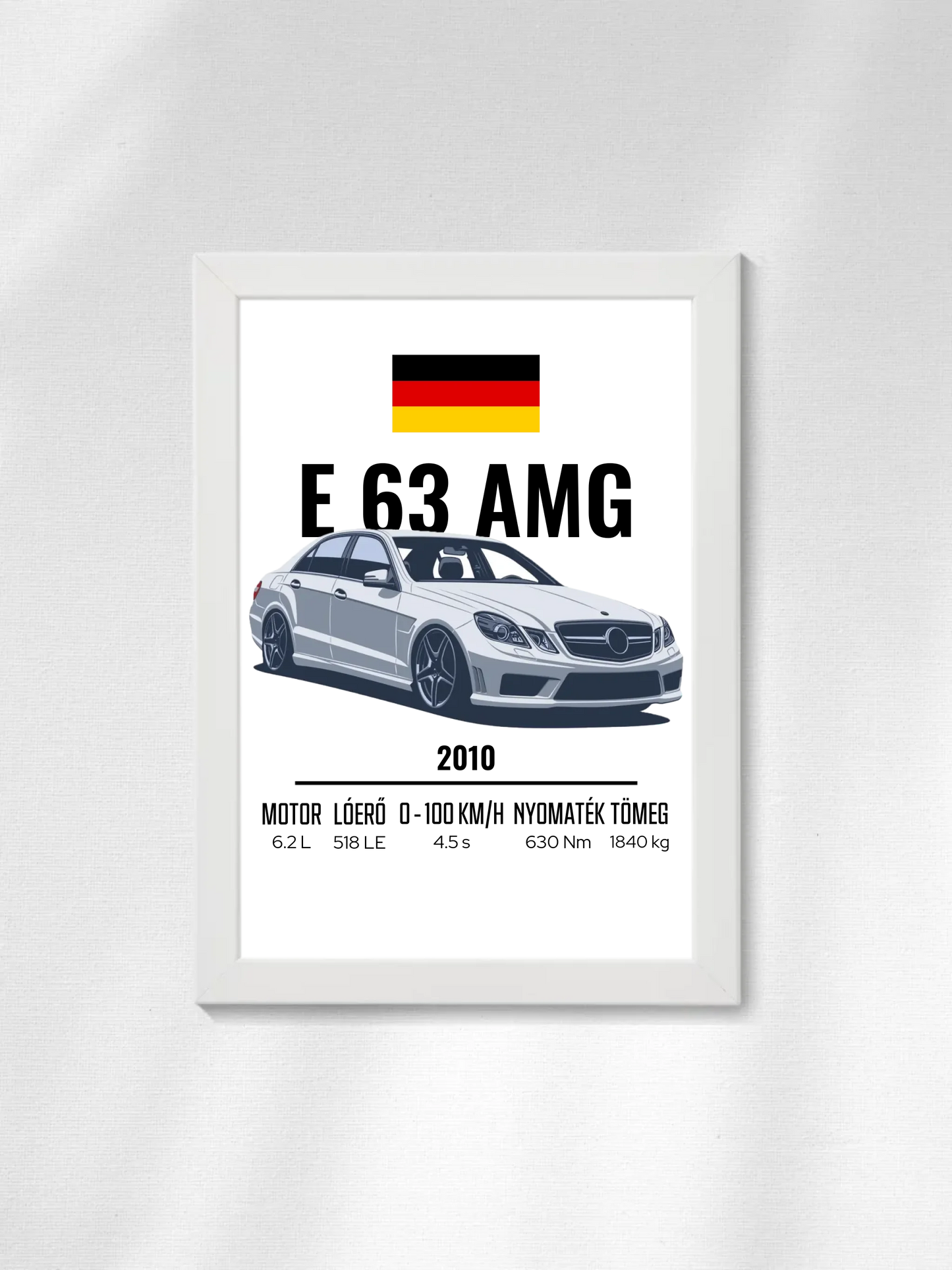 Autó illusztráció - E63 AMG 43. - Falikép