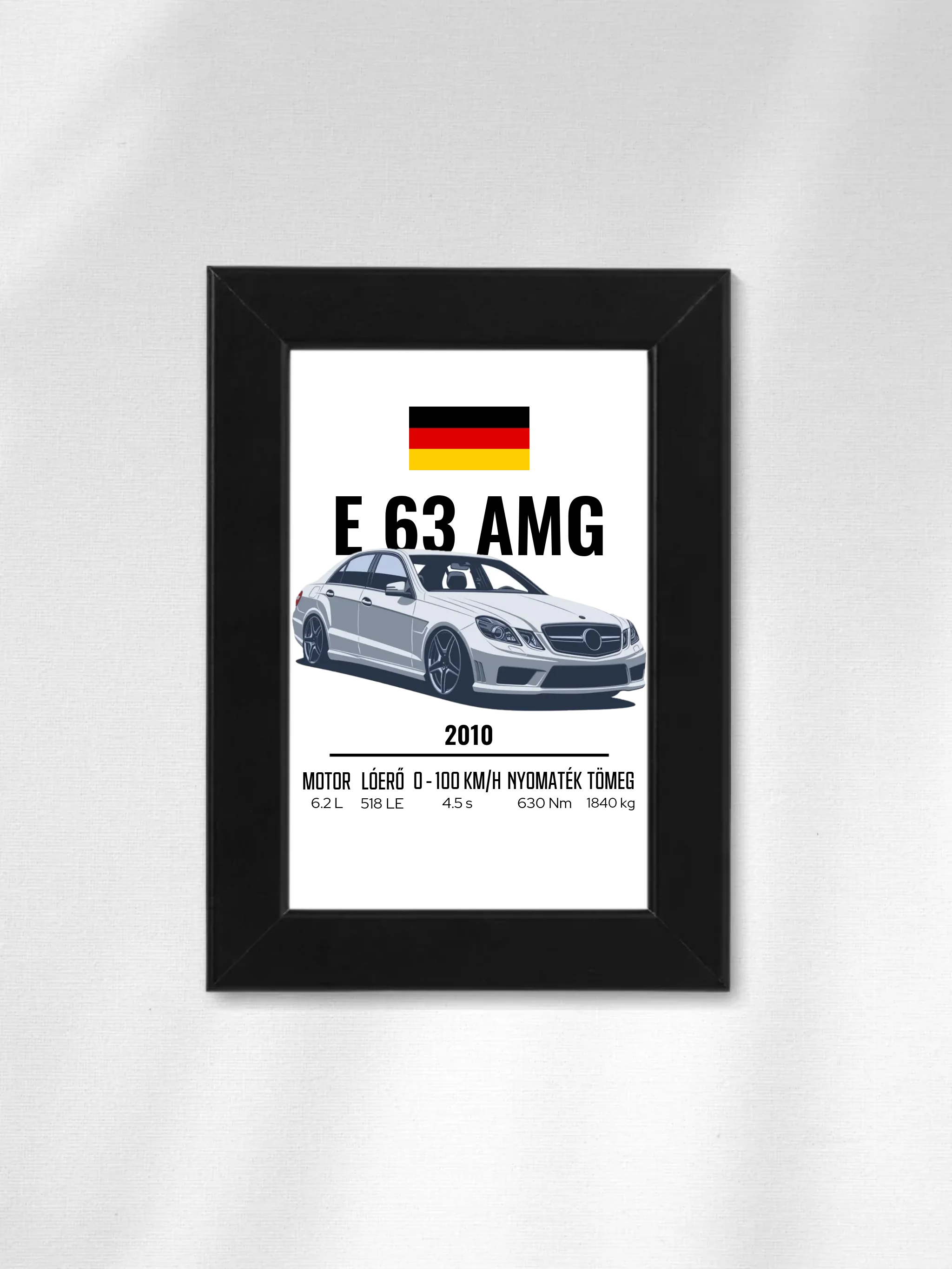 Autó illusztráció - E63 AMG 43. - Falikép