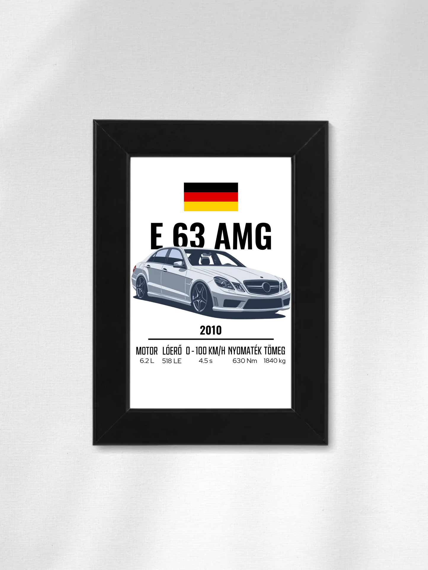 Autó illusztráció - E63 AMG 43. - Falikép