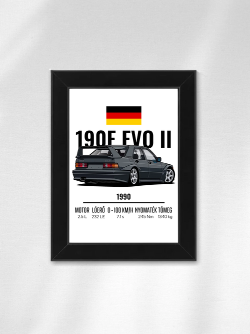 Autó illusztráció - 190E EVO II 47. - Falikép