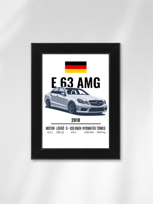 Autó illusztráció - E63 AMG 43. - Falikép