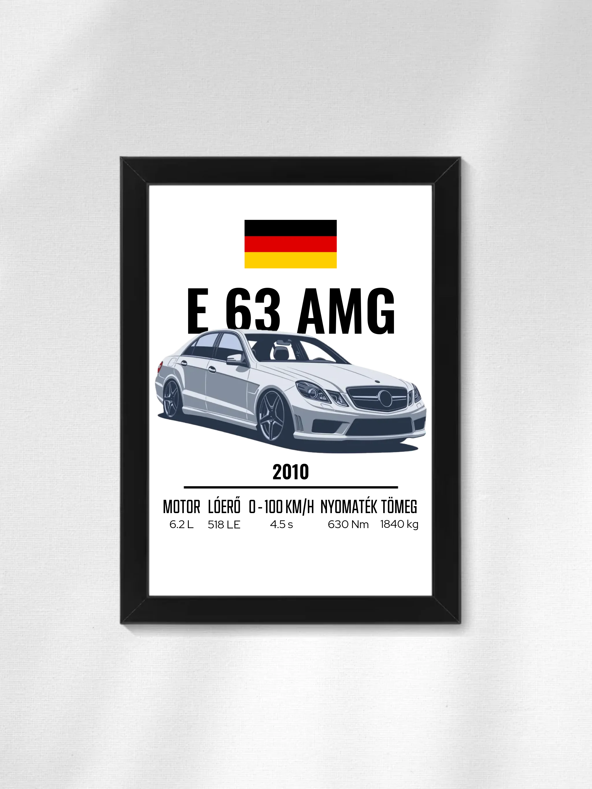 Autó illusztráció - E63 AMG 43. - Falikép