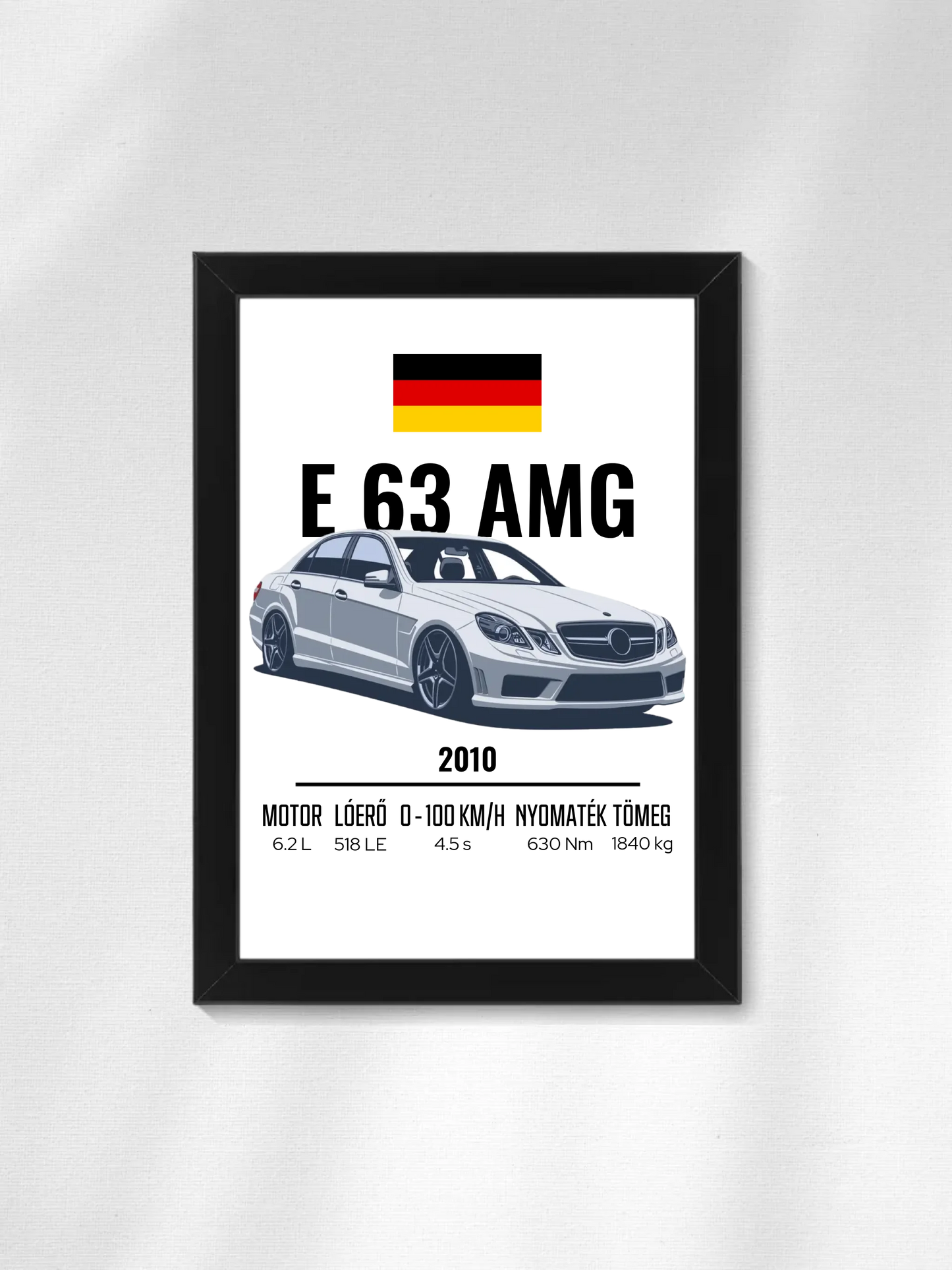 Autó illusztráció - E63 AMG 43. - Falikép