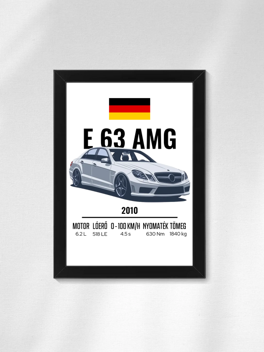 Autó illusztráció - E63 AMG 43. - Falikép