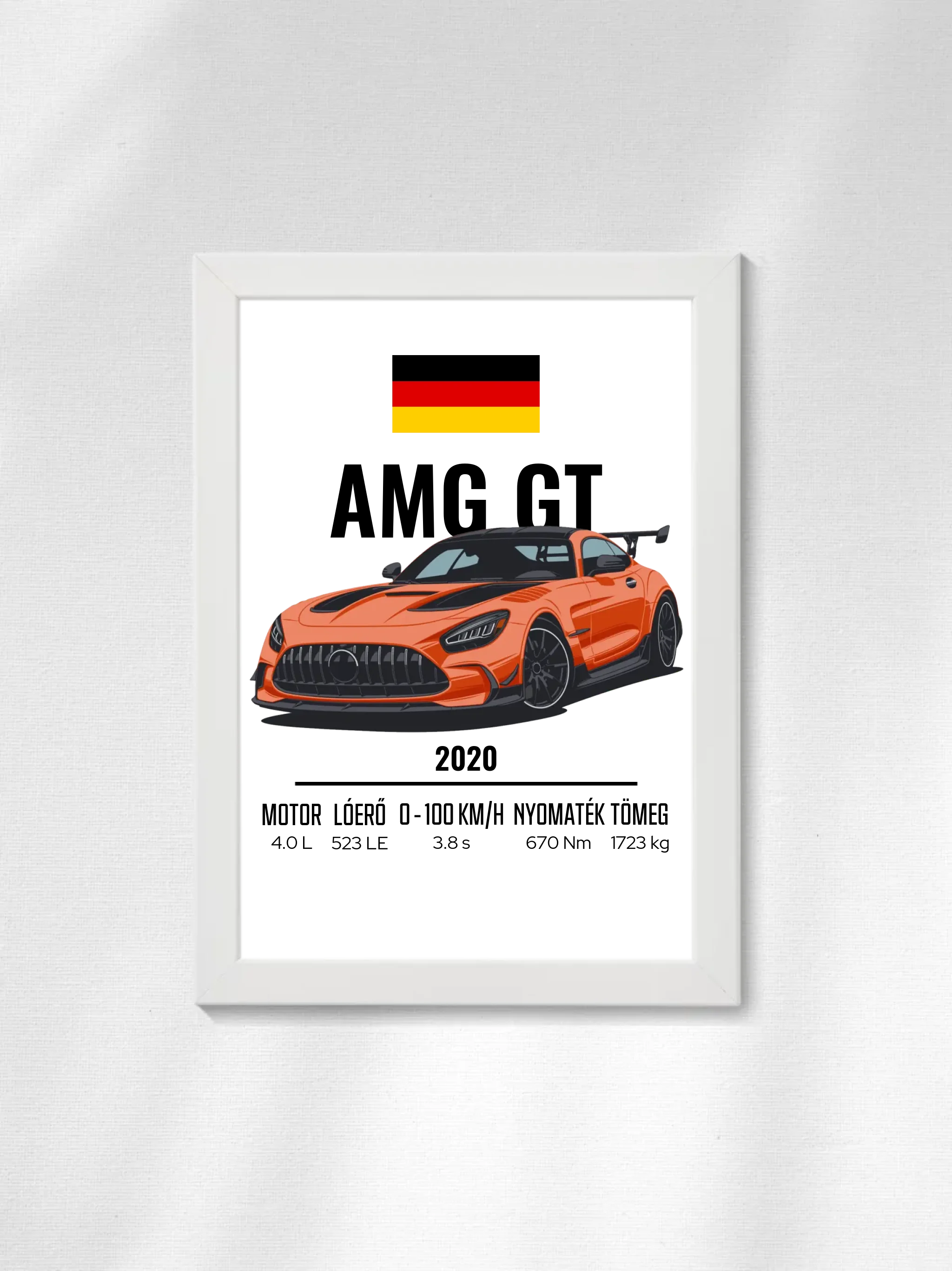 Autó illusztráció - AMG GT 46. - Falikép
