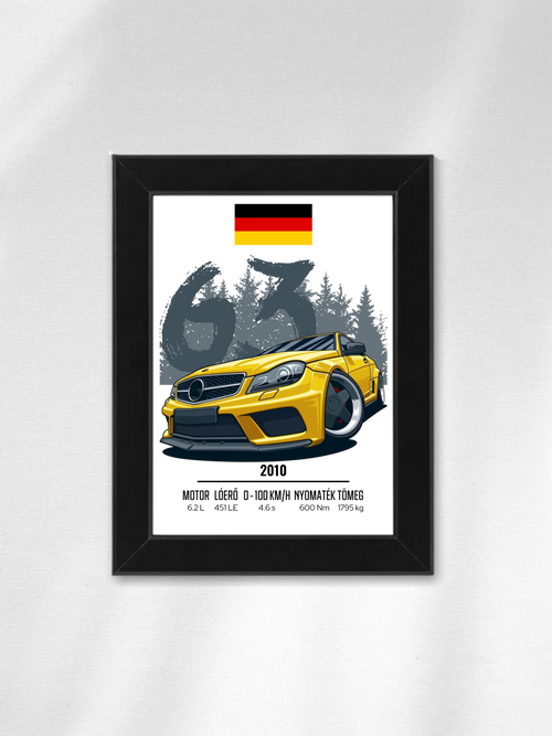 Autó illusztráció - C63 AMG 44. - Falikép