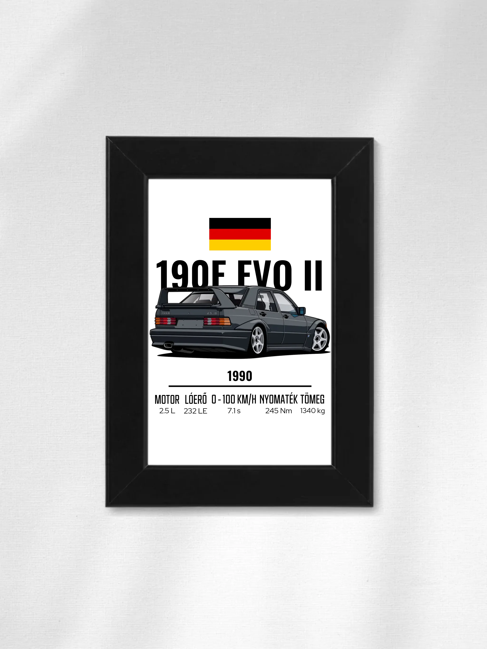 Autó illusztráció - 190E EVO II 47. - Falikép