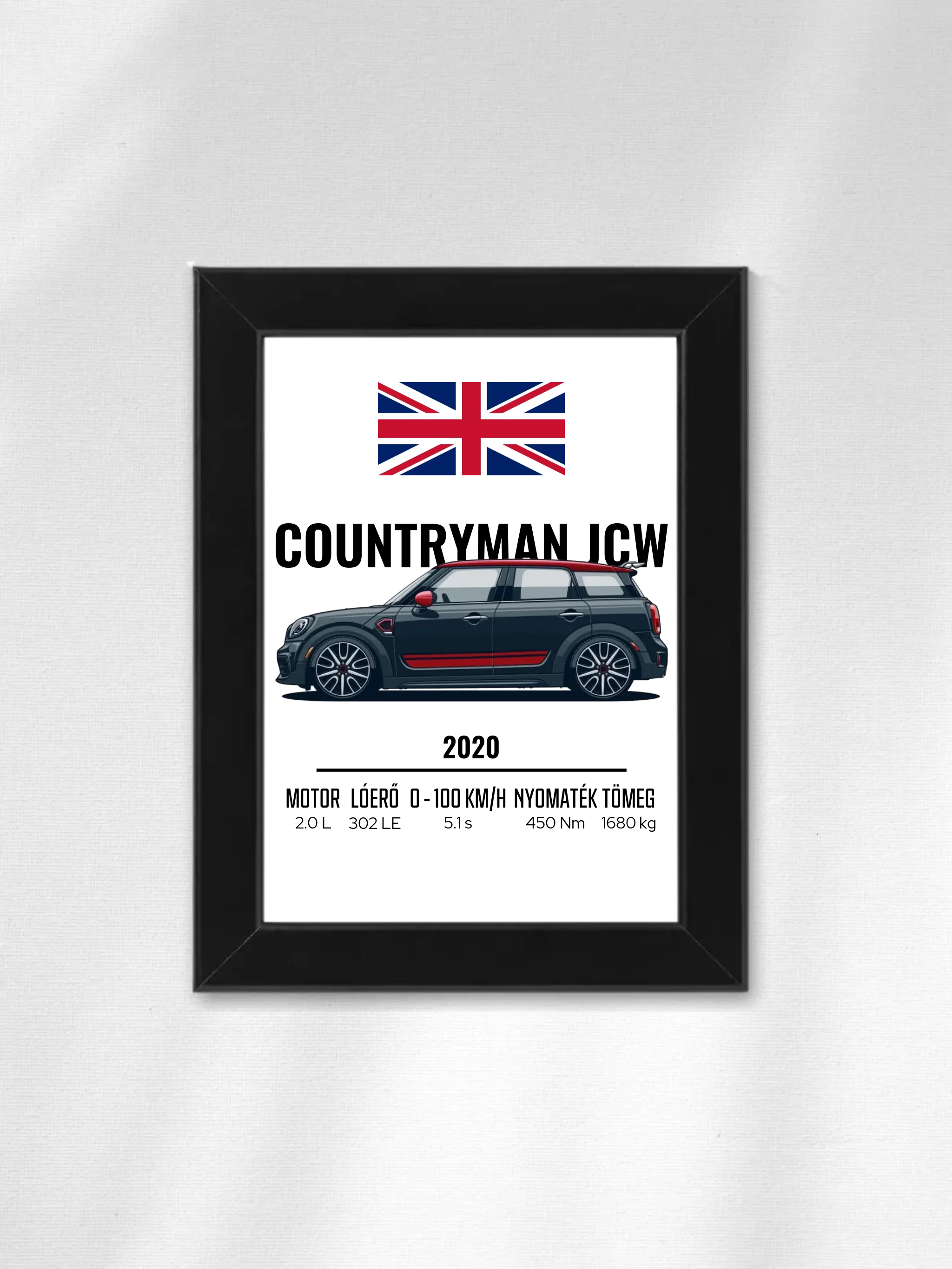 Autó illusztráció - Countryman JCW 2. - Falikép