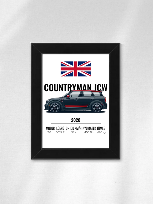 Autó illusztráció - Countryman JCW 2. - Falikép